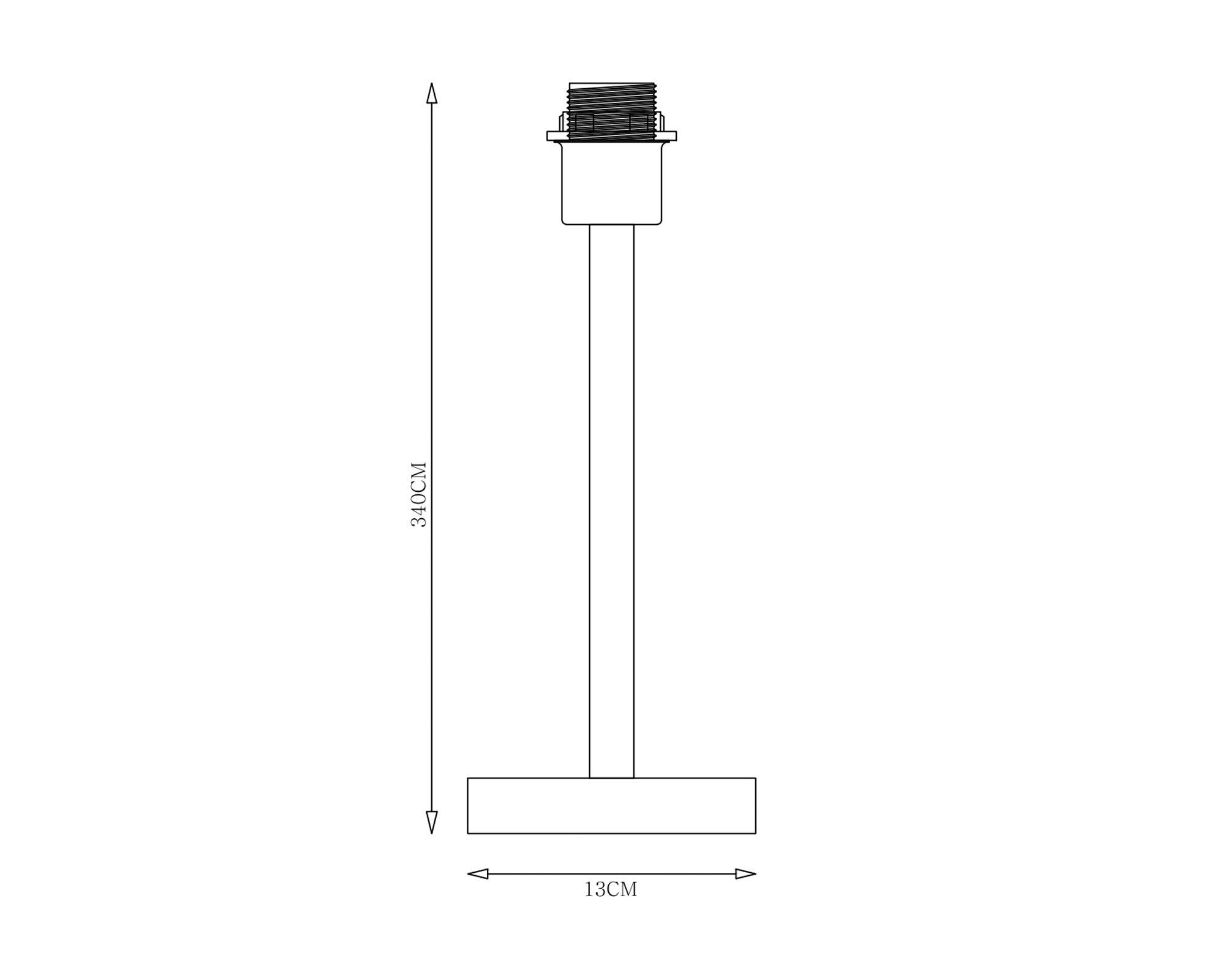 Lámpara mesa Base negro E27 1L-3