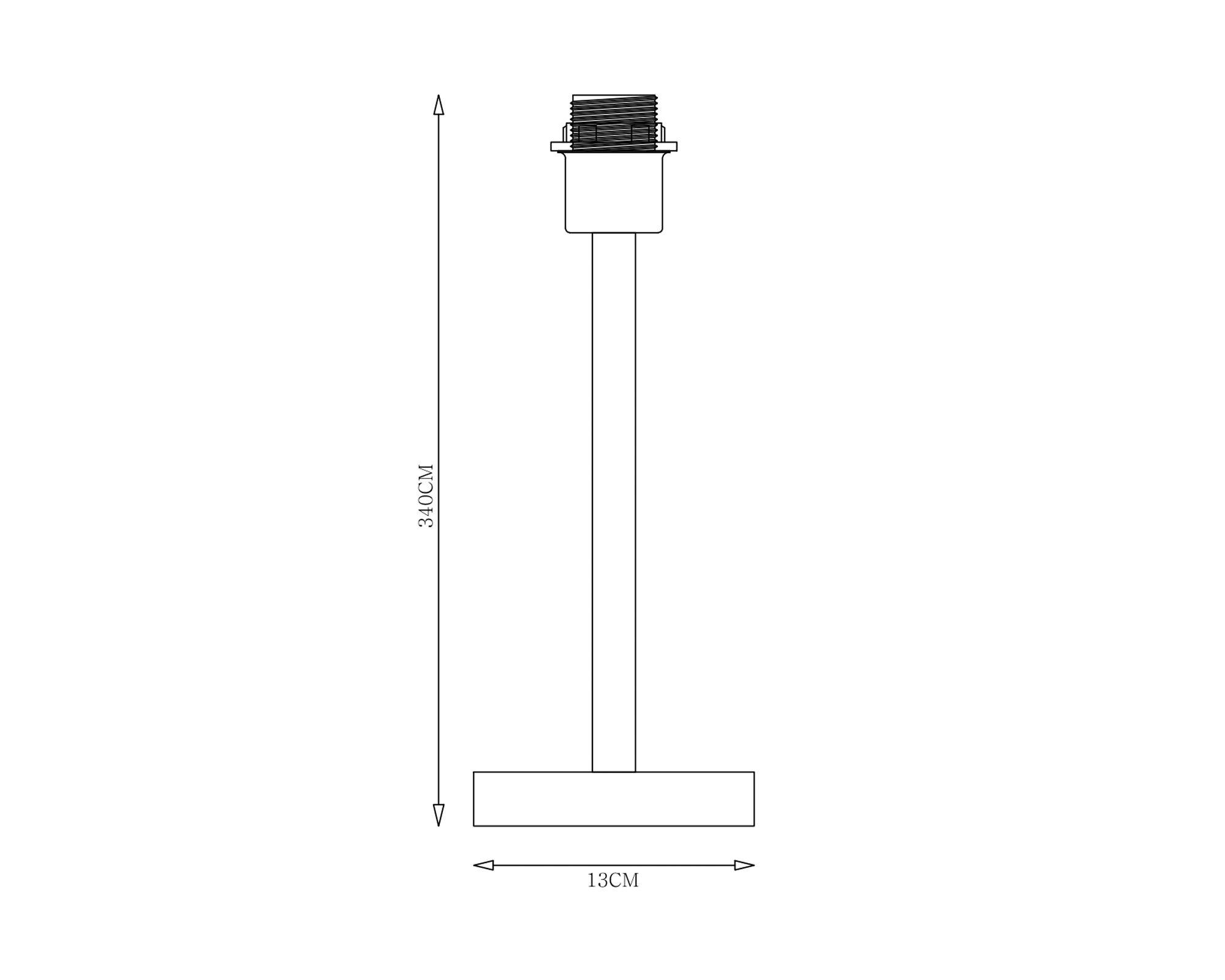 Lámpara mesa Base dorado E27 1L-3