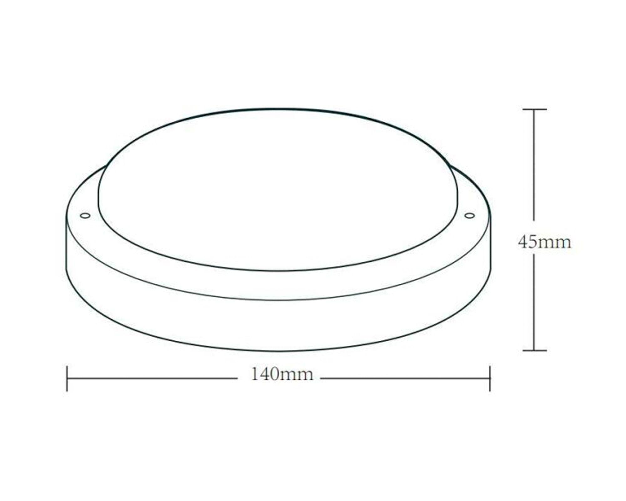 Tortuga LED redonda blanco 12W luz fría-7