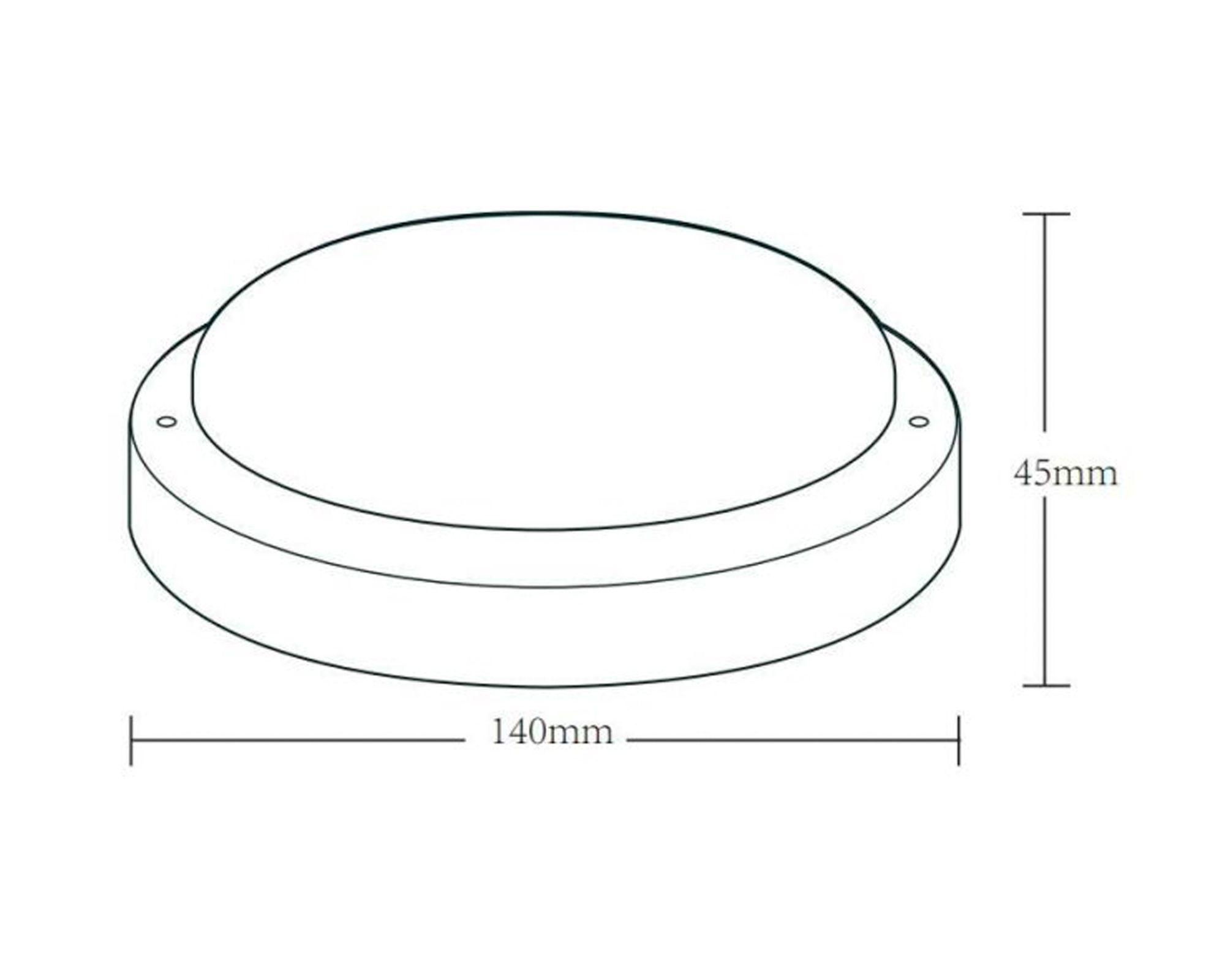 Tortuga LED redonda blanco 12W luz fría-3