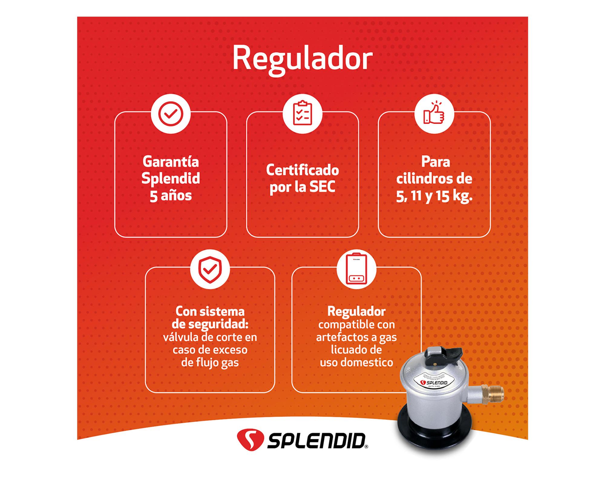 Regulador de gas licuado 3/8"-3