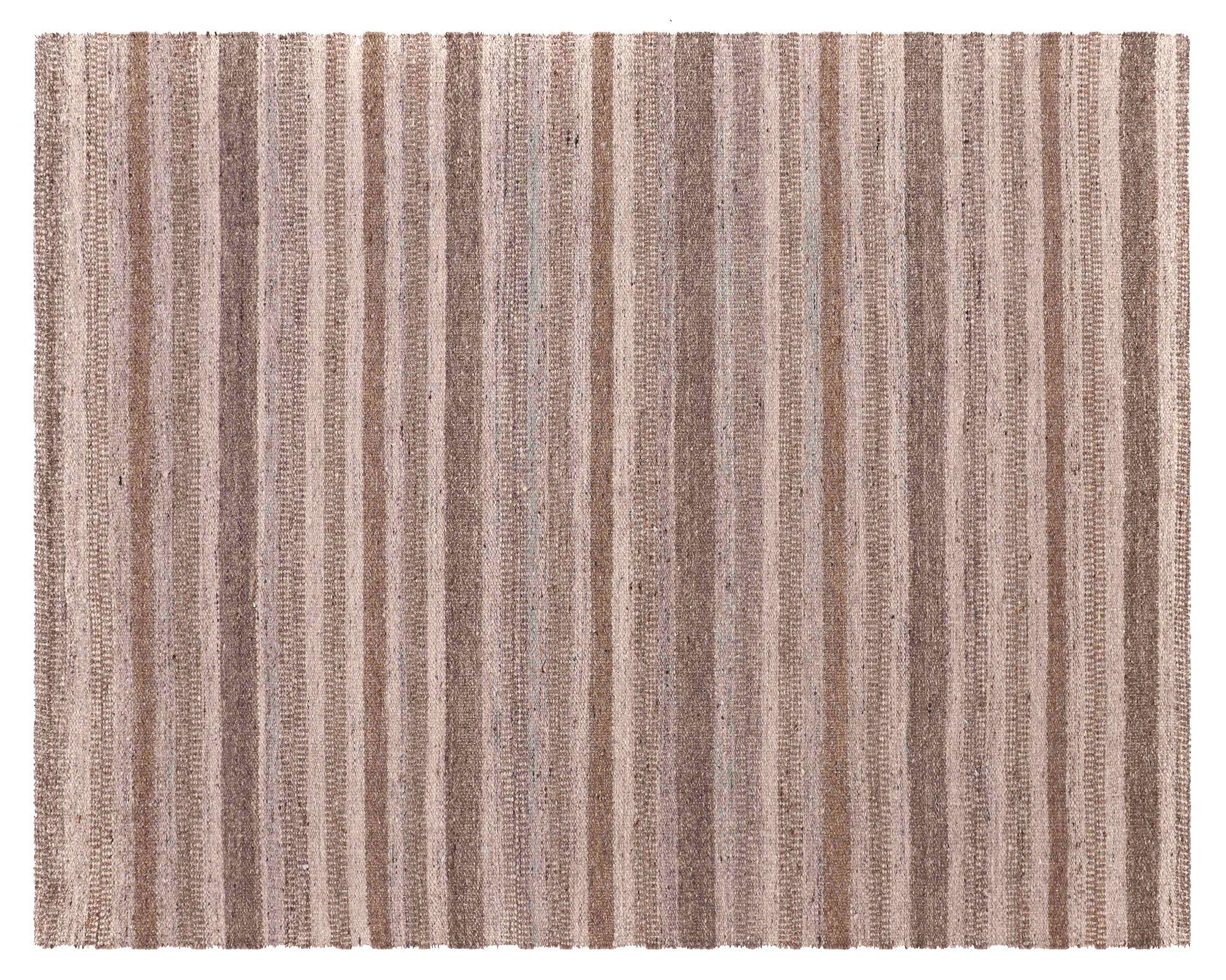Alfombra living-comedor 140x200 cm Kelim Tribal Wadmal rayas gris/café-0
