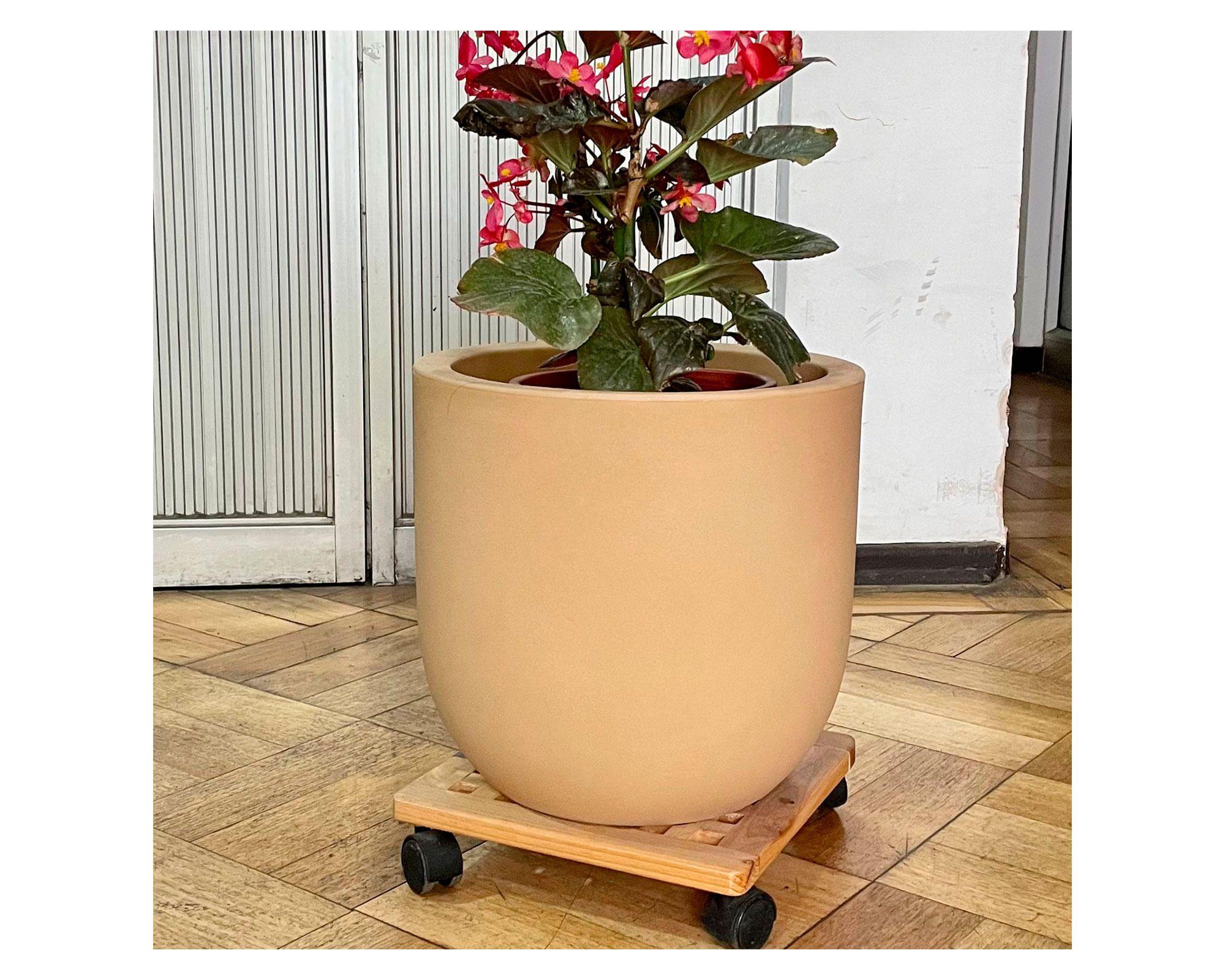 Macetero 33 cm ovalado arena Muna-2