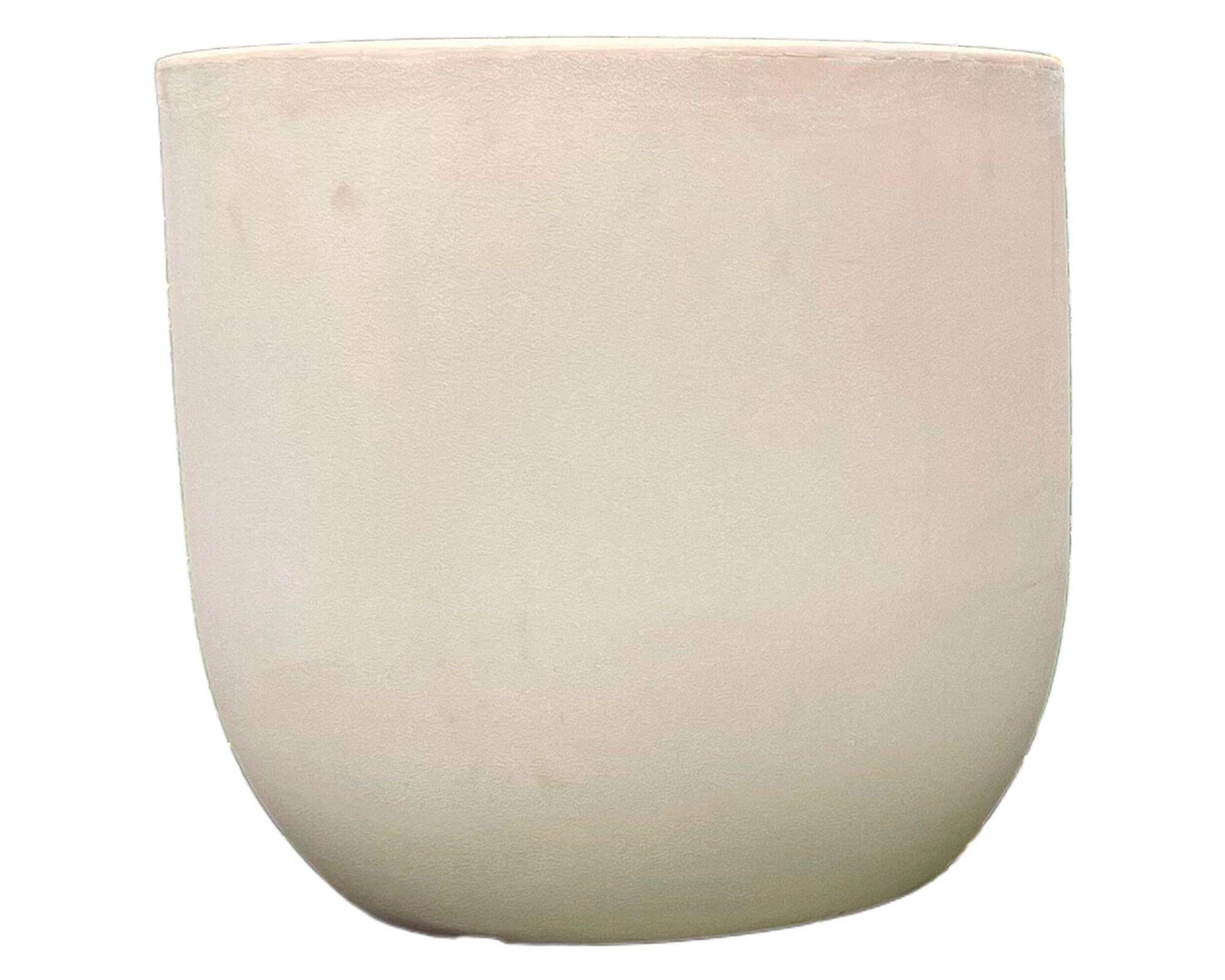 Macetero 33 cm ovalado blanco Muna-0