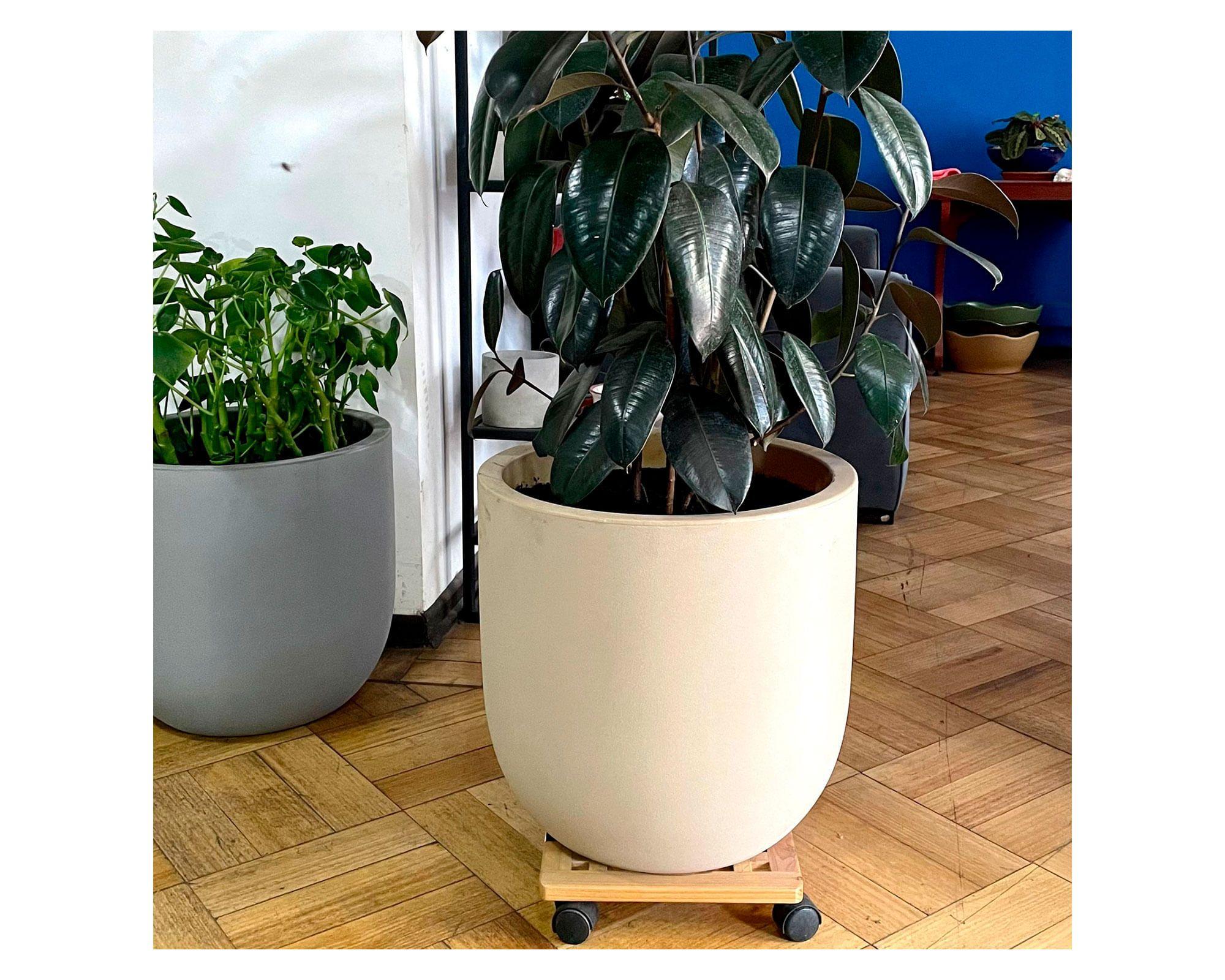 Macetero 33 cm ovalado blanco Muna-2