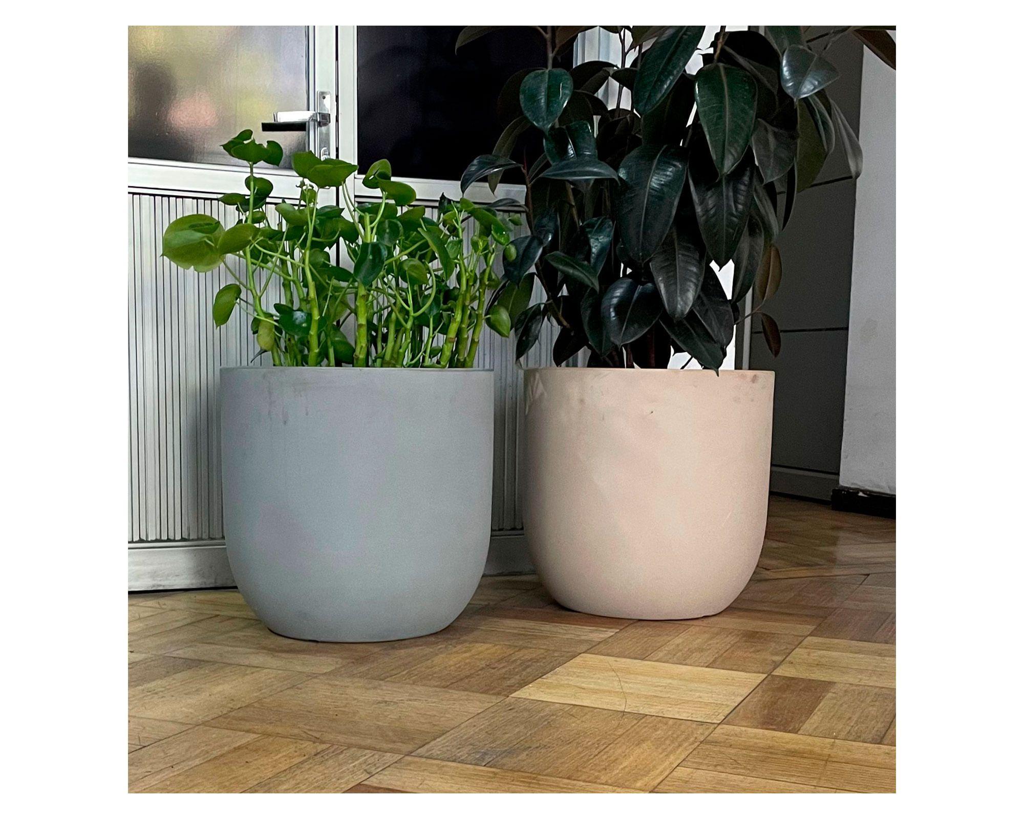 Macetero 43 cm ovalado blanco Muna-2
