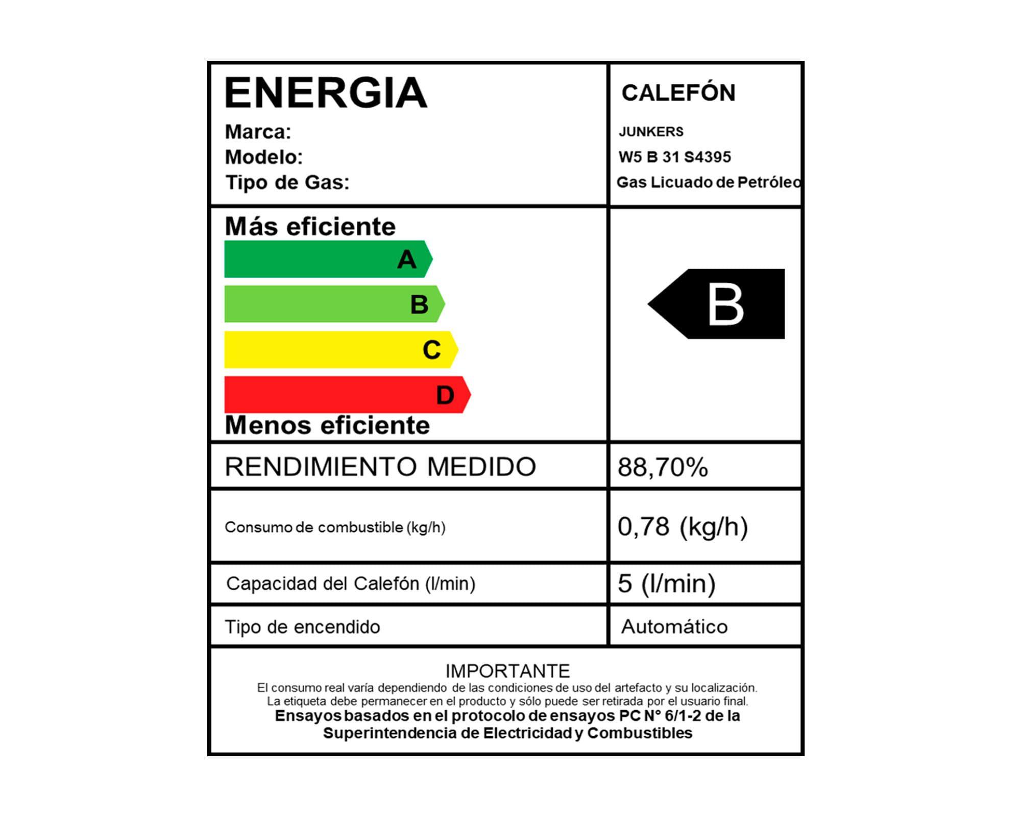 Calefont HYDROBASE 1500 5 litros Tiro Natural Gas Licuado-2