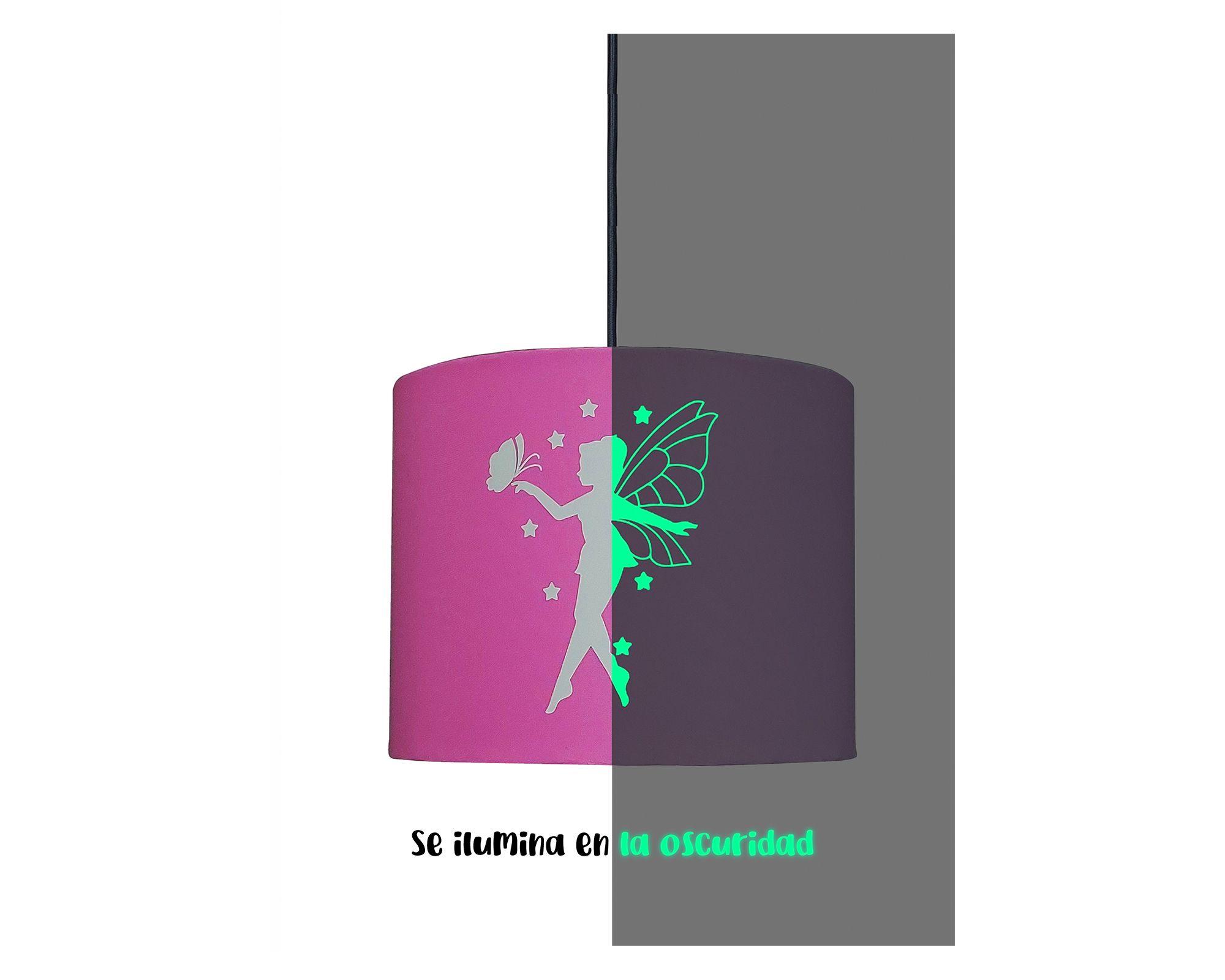 Lámpara colgar LED luminiscente E27 1L Hada rosado-1