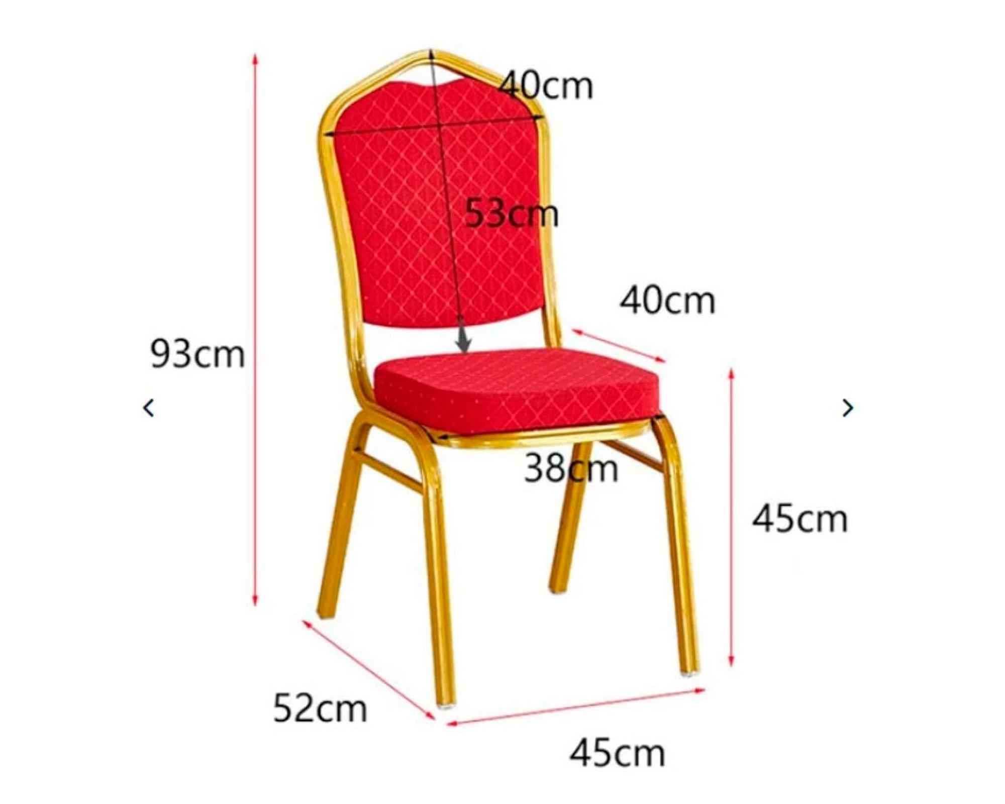 Silla de comedor aluminio FXP3565 rojo-4