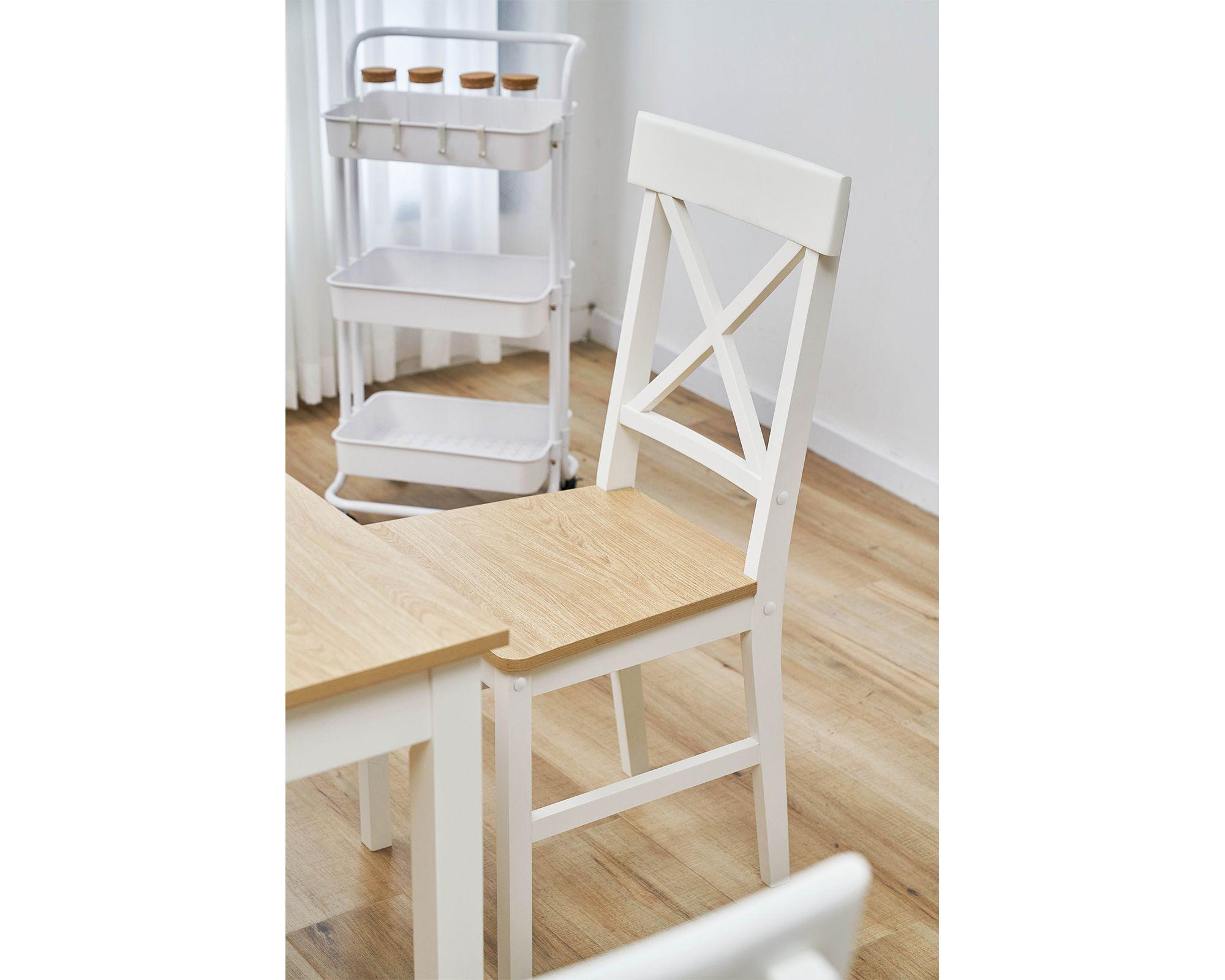 Comedor 6 sillas Romance natural/blanco-1