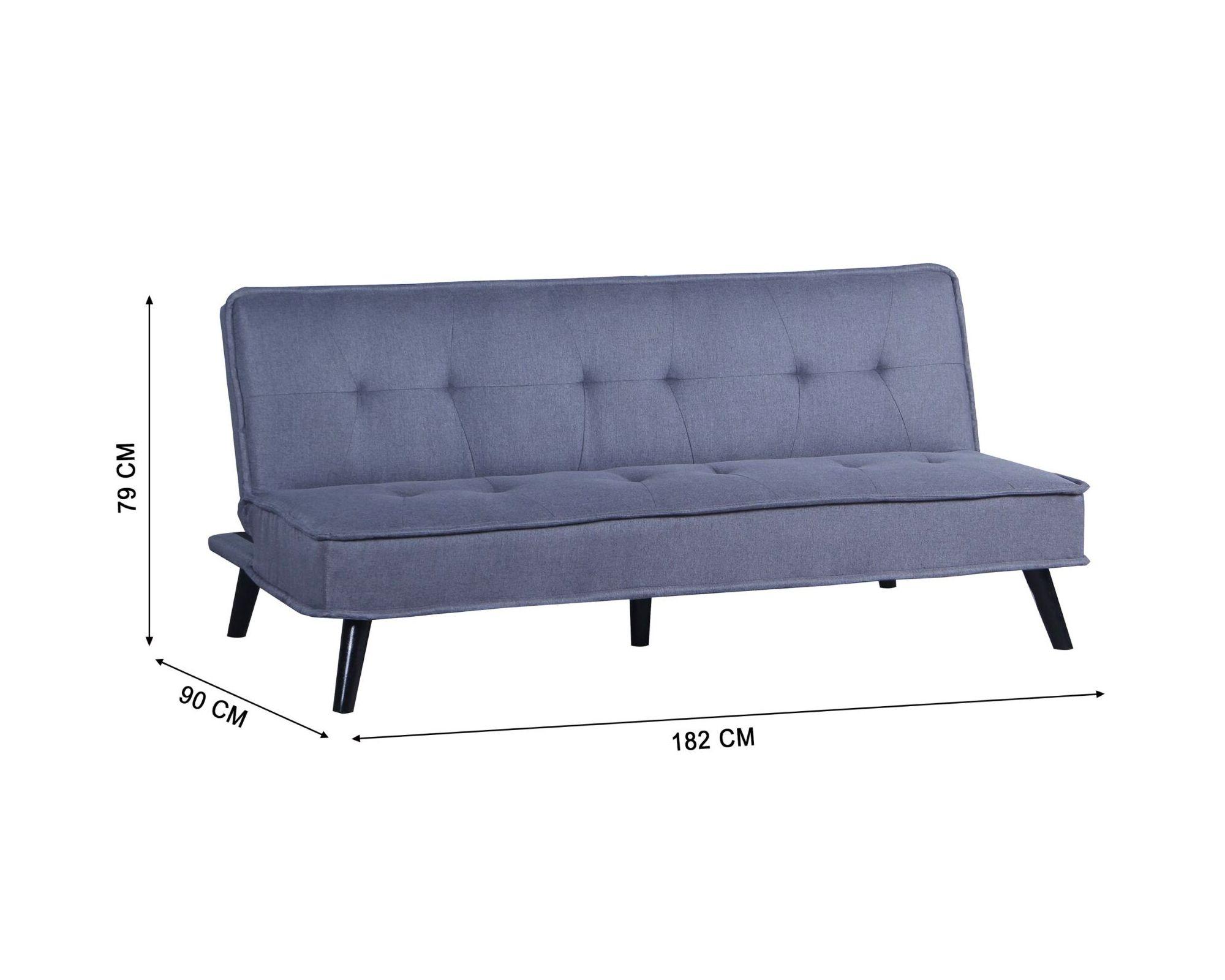 Futón Pac gris 79x182x90 cm-5