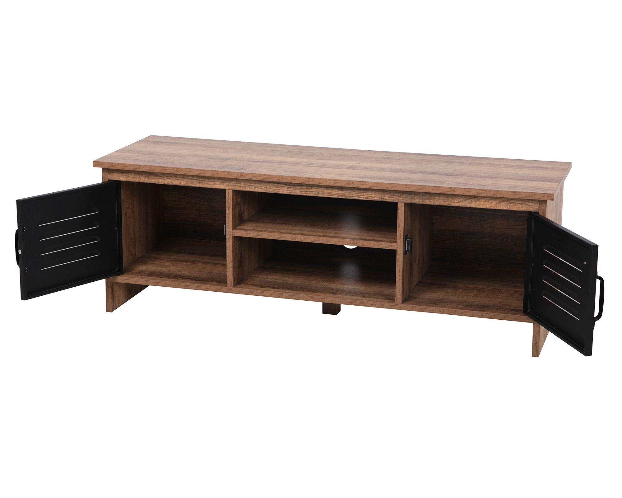 Rack TV Lucca natural/negro-2