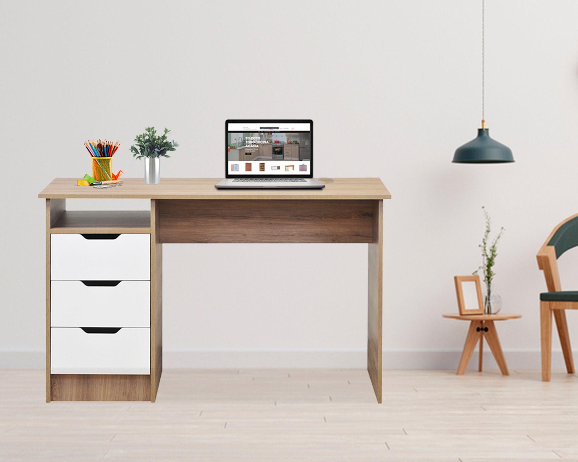Escritorio Granada blanco 3 cajones-3