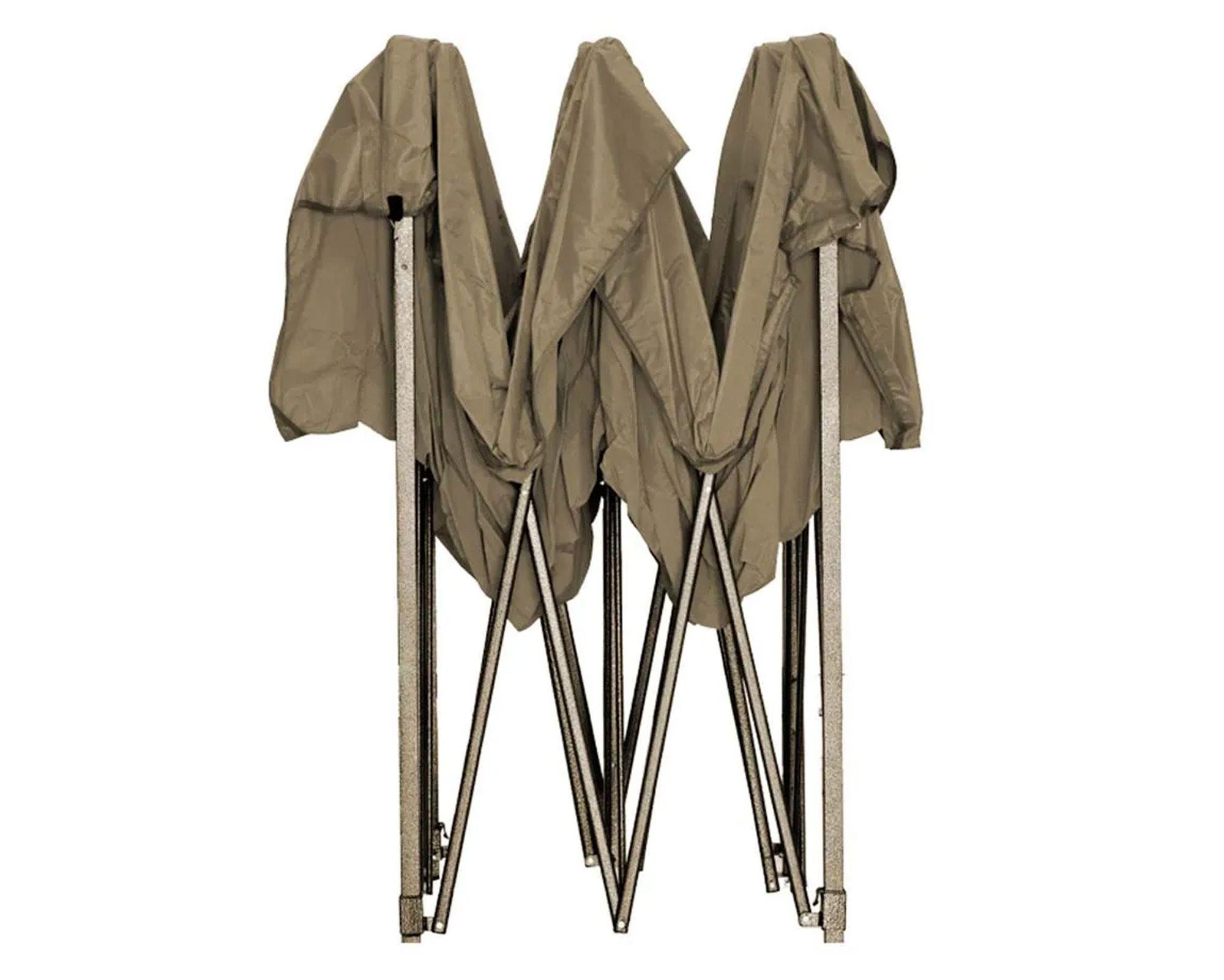 Toldo gazebo plegable taupe 3x3 m-2
