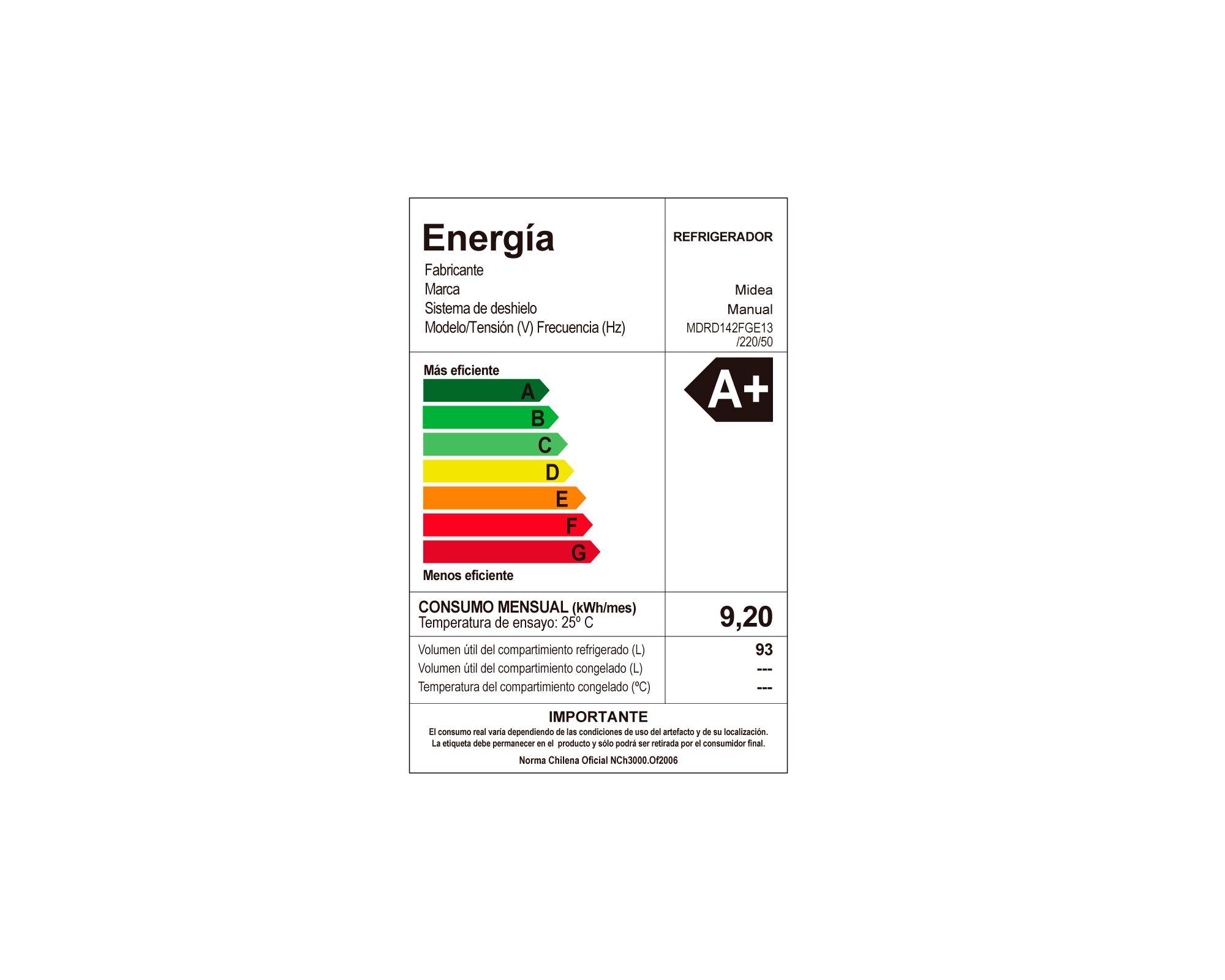 Refrigerador minibar Frio Directo MDRD142FGE13 rojo 93 litros-6