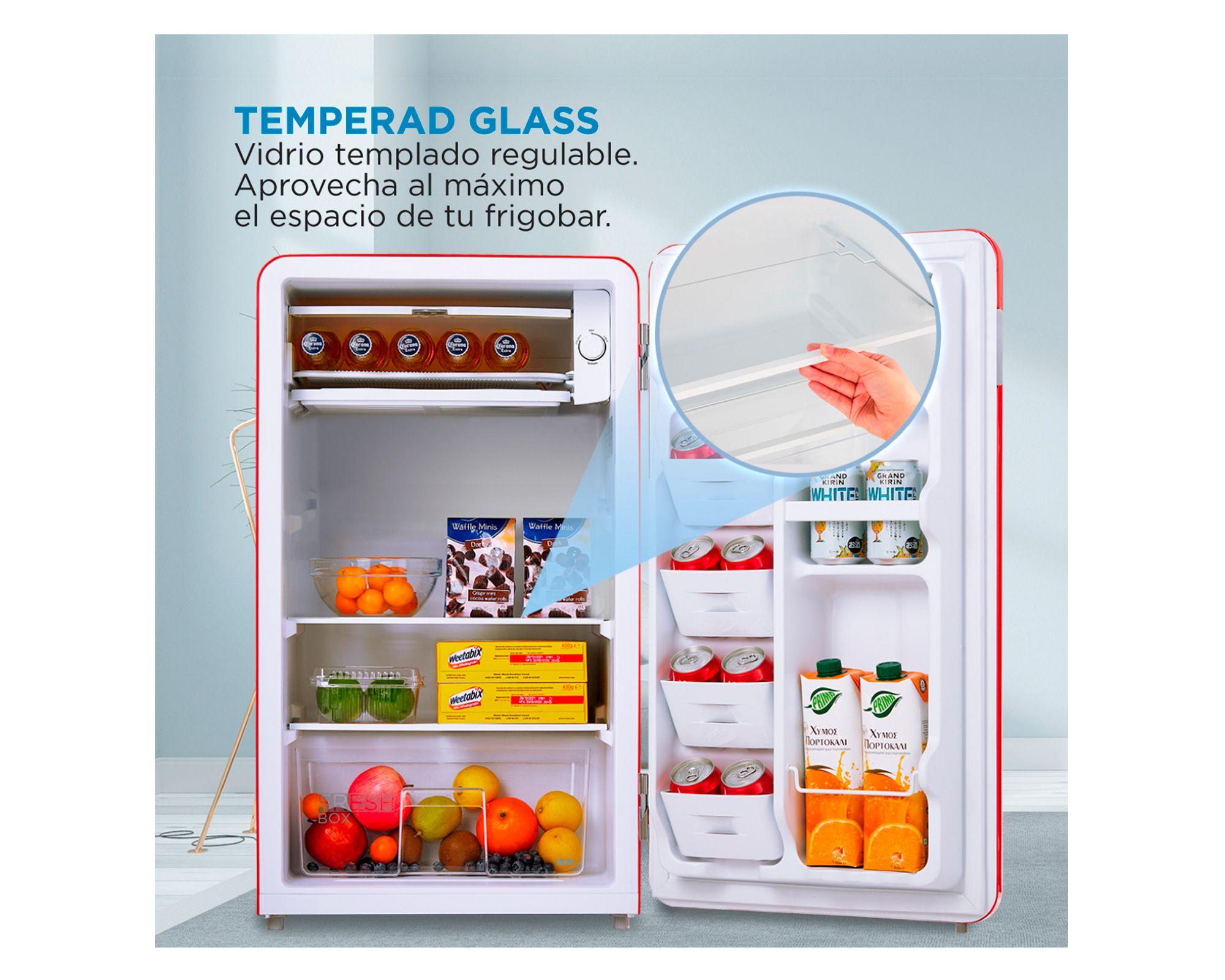 Refrigerador minibar Frio Directo MDRD142FGE13 rojo 93 litros-3