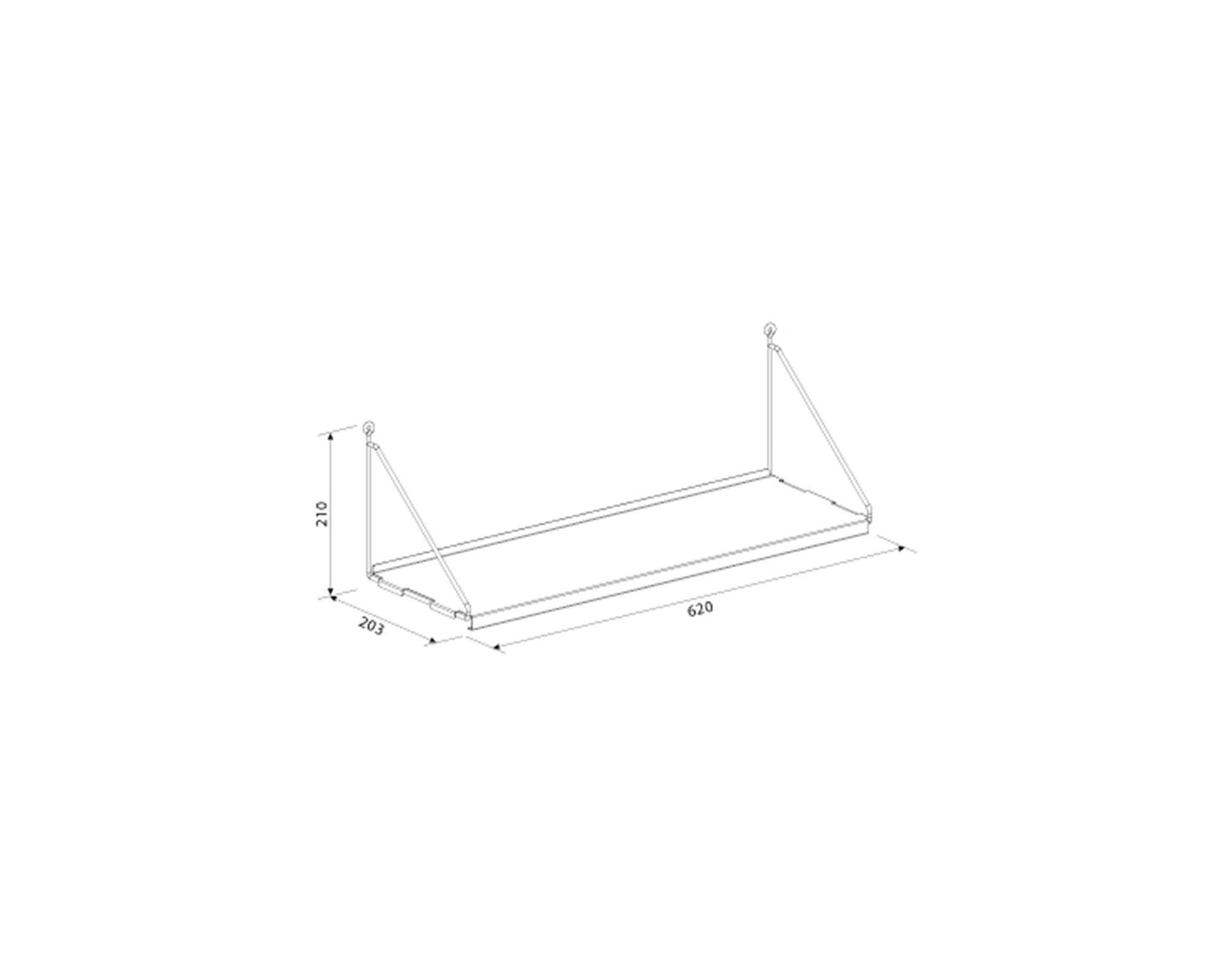 Repisa Angolo simple blanco opaco-5