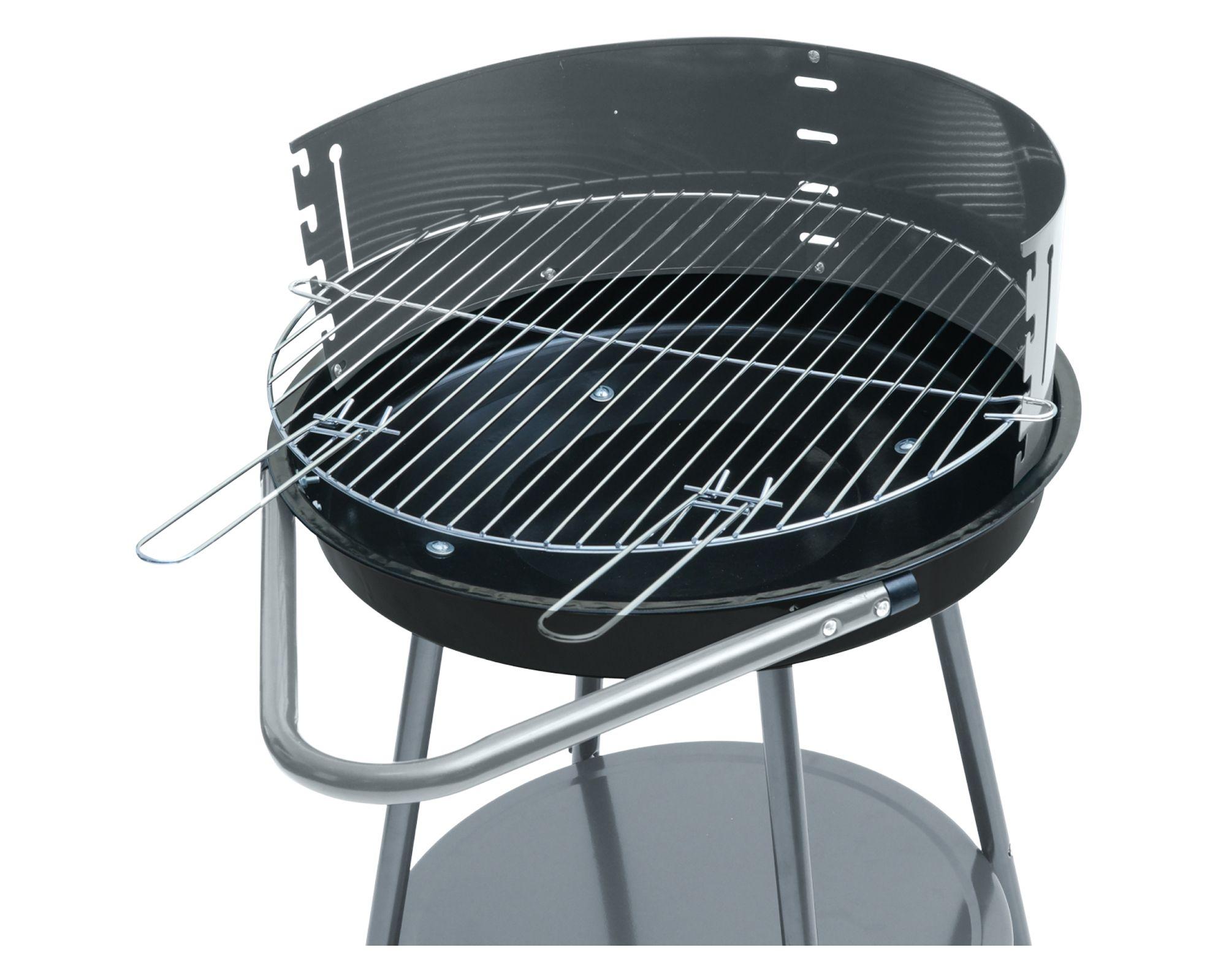 Parrilla a carbón Circular negro-2