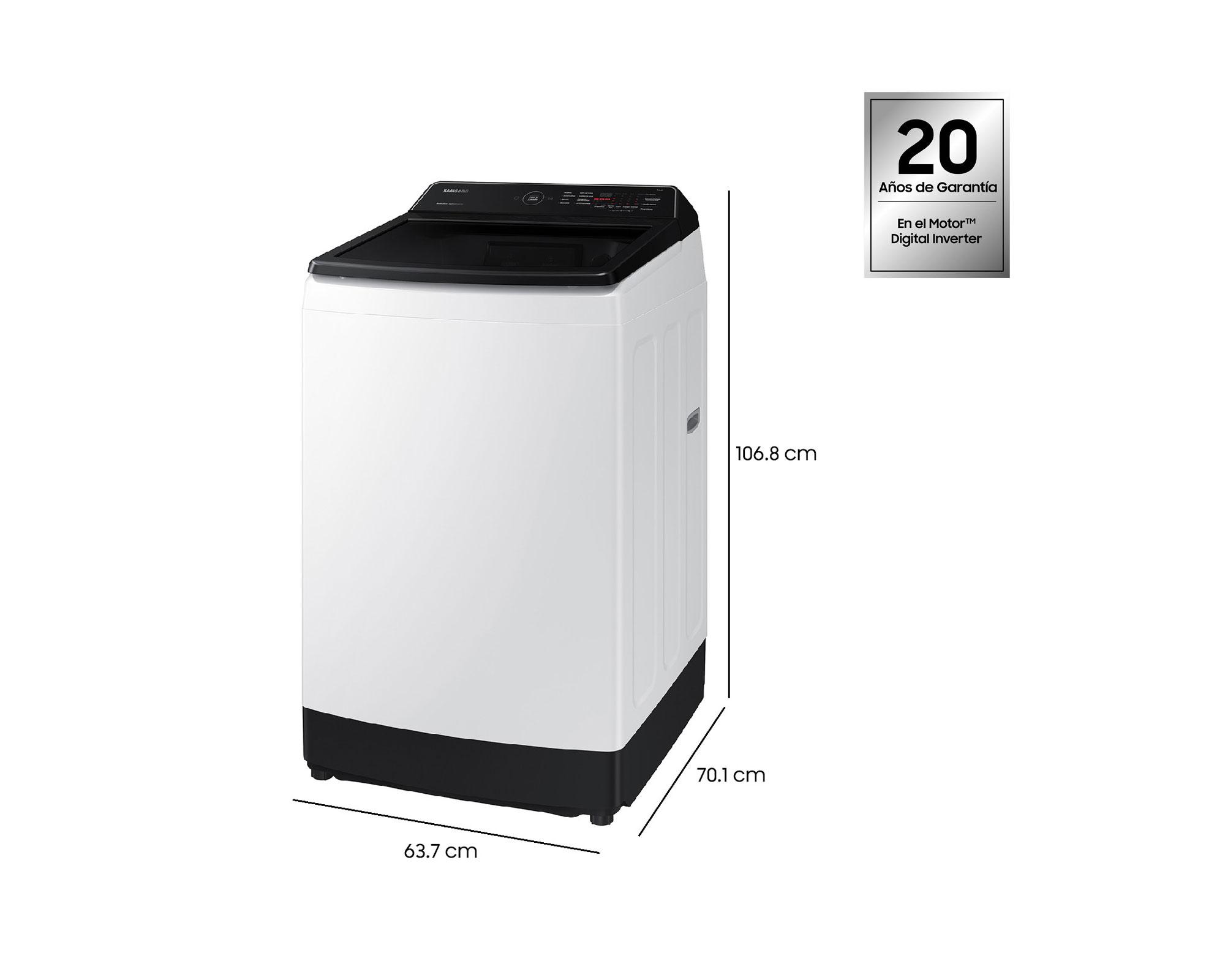 Lavadora WA17CG6441BWZS carga superior 17 kg blanco-5