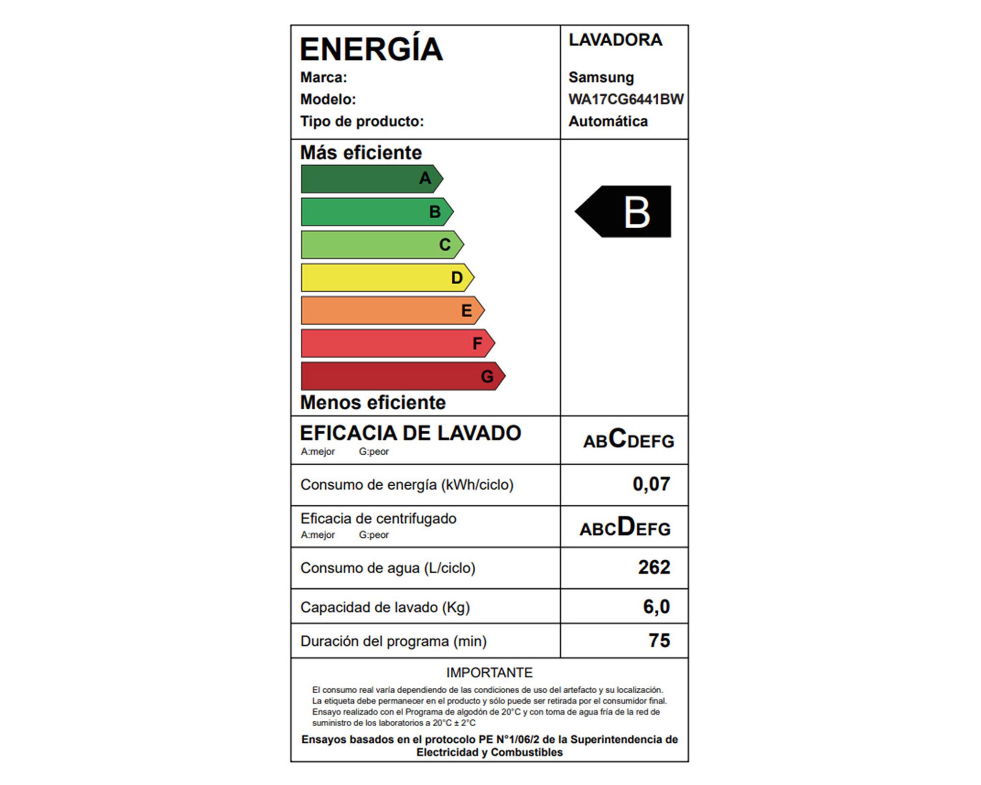Lavadora WA17CG6441BWZS carga superior 17 kg blanco-7