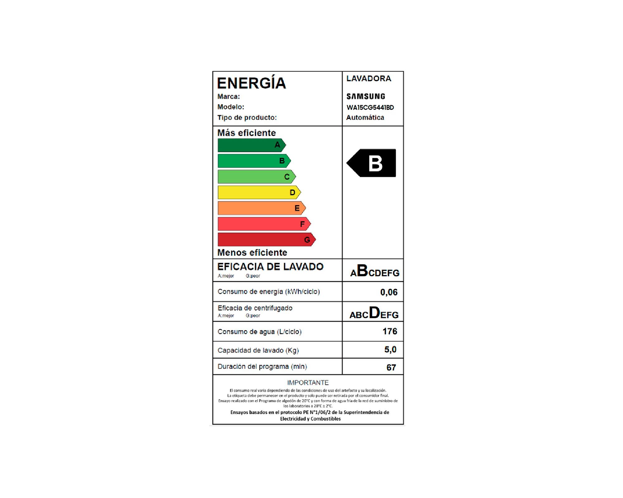 Lavadora WA15CG5441BDZS cargar superior 15 kg gris-6