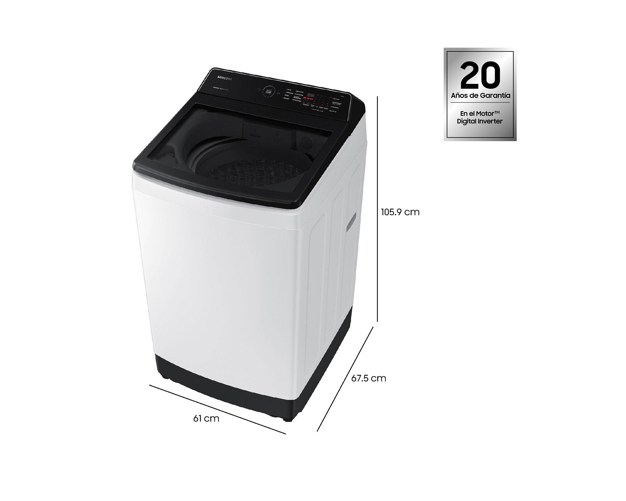 Lavadora WA13CG5441BWZS carga superior 13 kg blanco-4