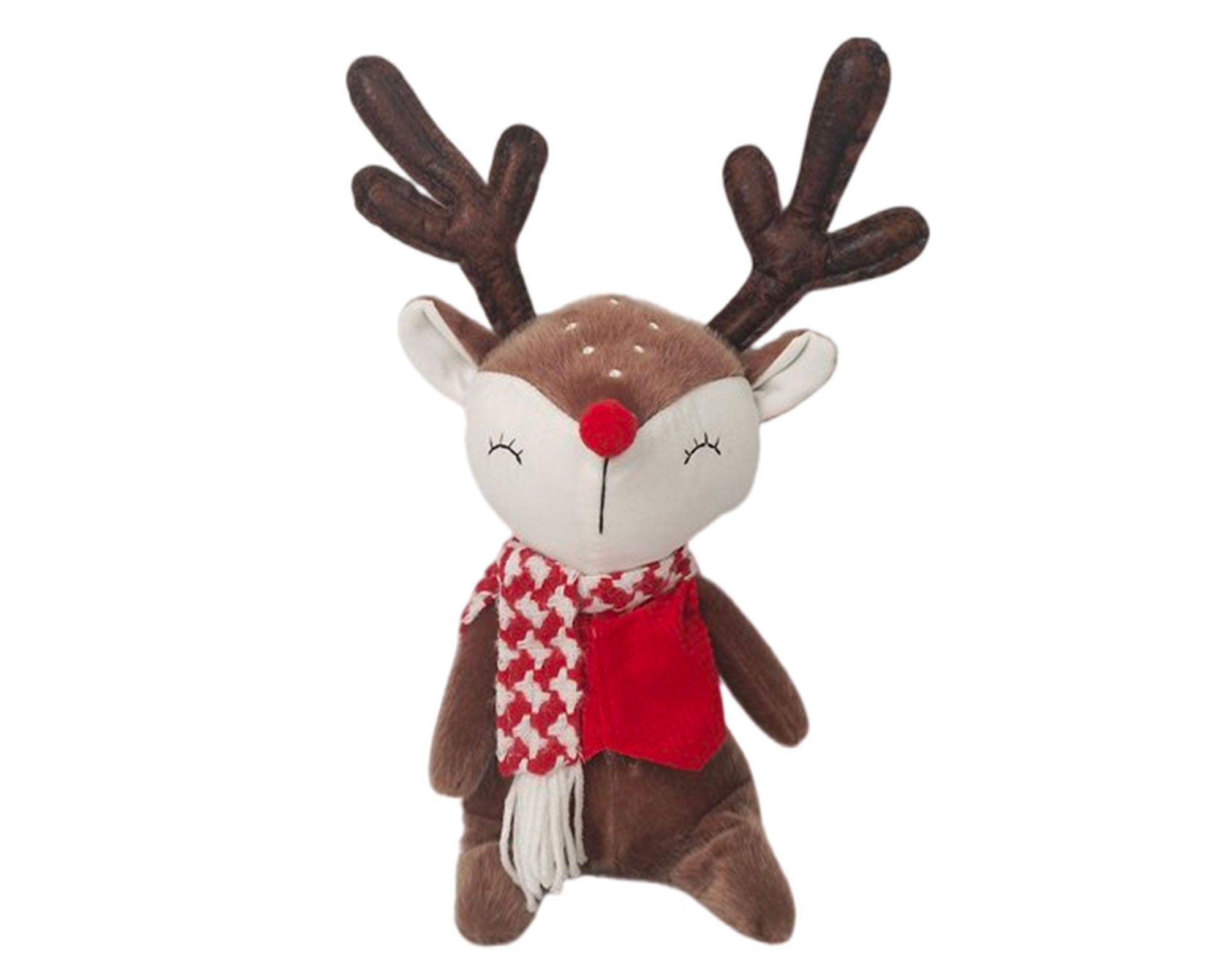 Figura decorativa Reno Plush bufanda 34 cm-0
