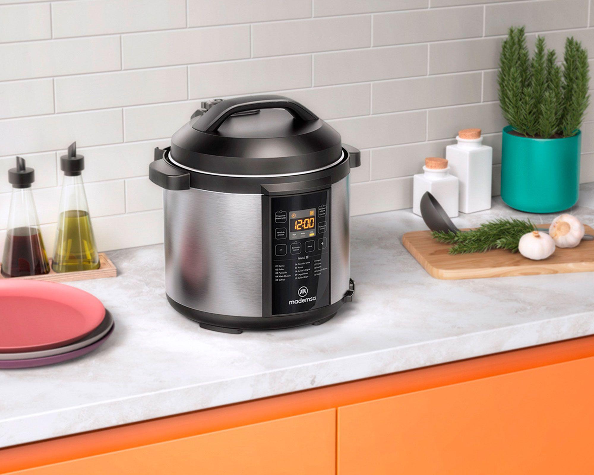 Olla eléctrica multicocción MPC20 inox/negro 6 lt-5