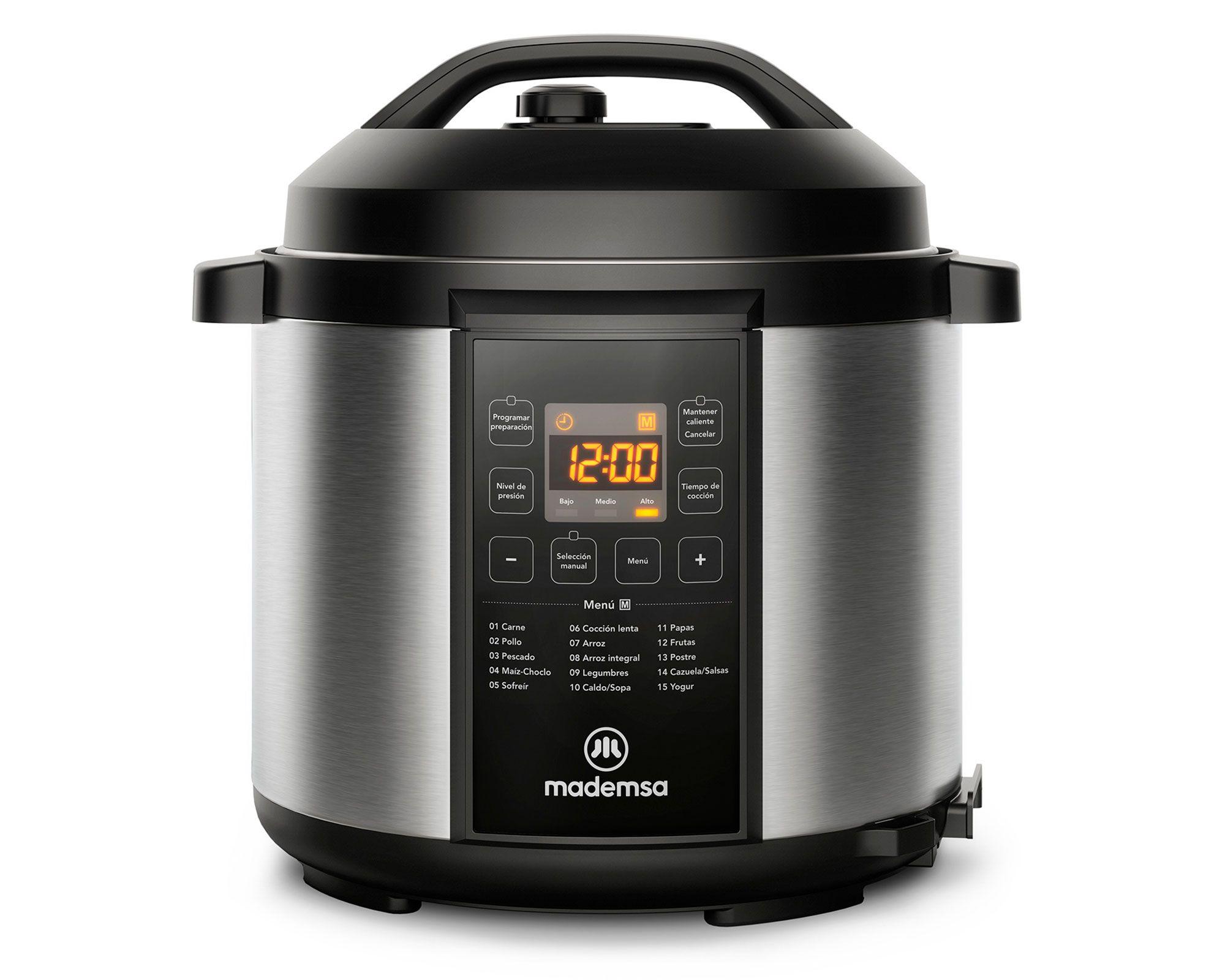 Olla eléctrica multicocción MPC20 inox/negro 6 lt-0