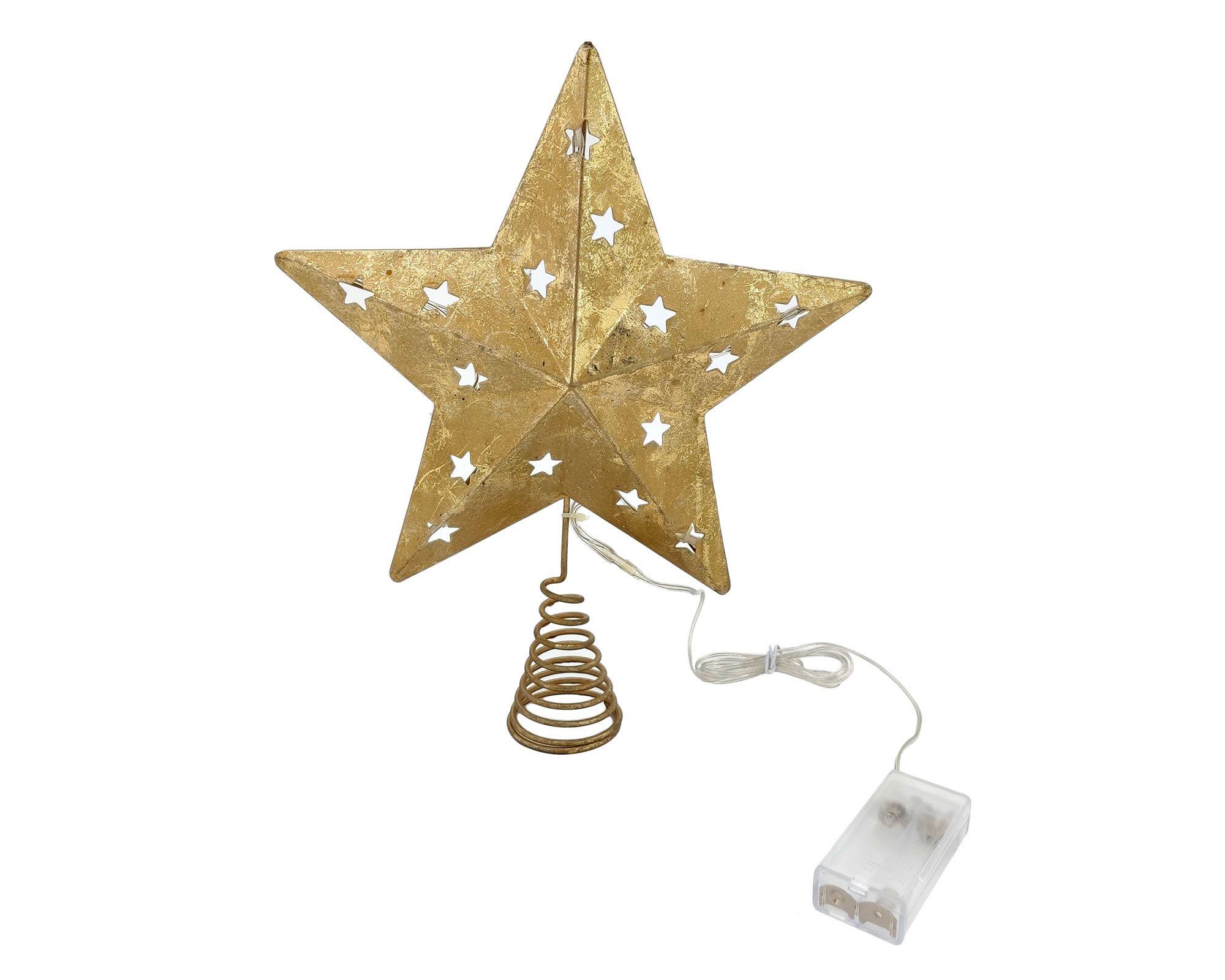 Punta árbol Estrellas Indi dorado-0