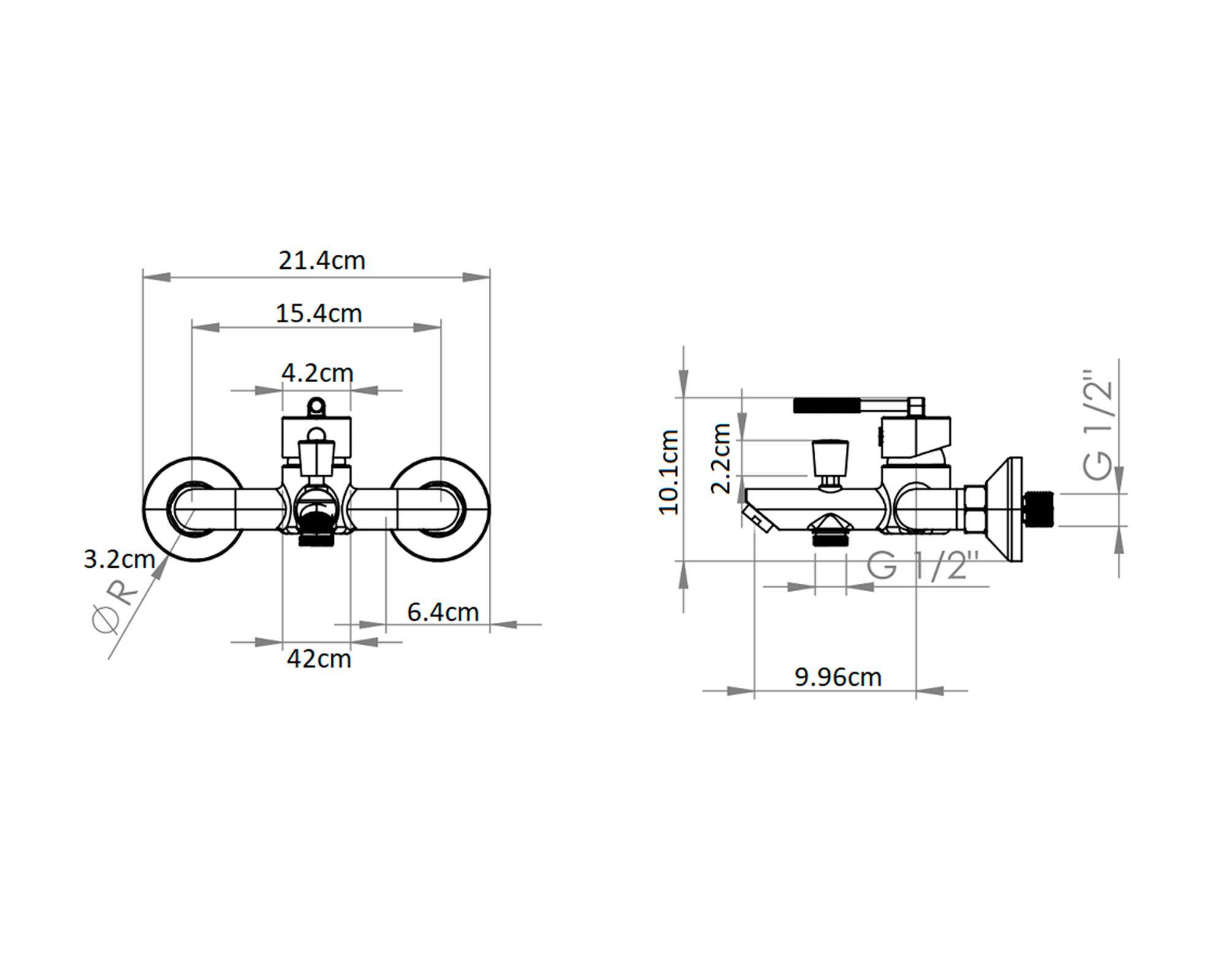 Monomando  ducha Amalfi Cromo-2