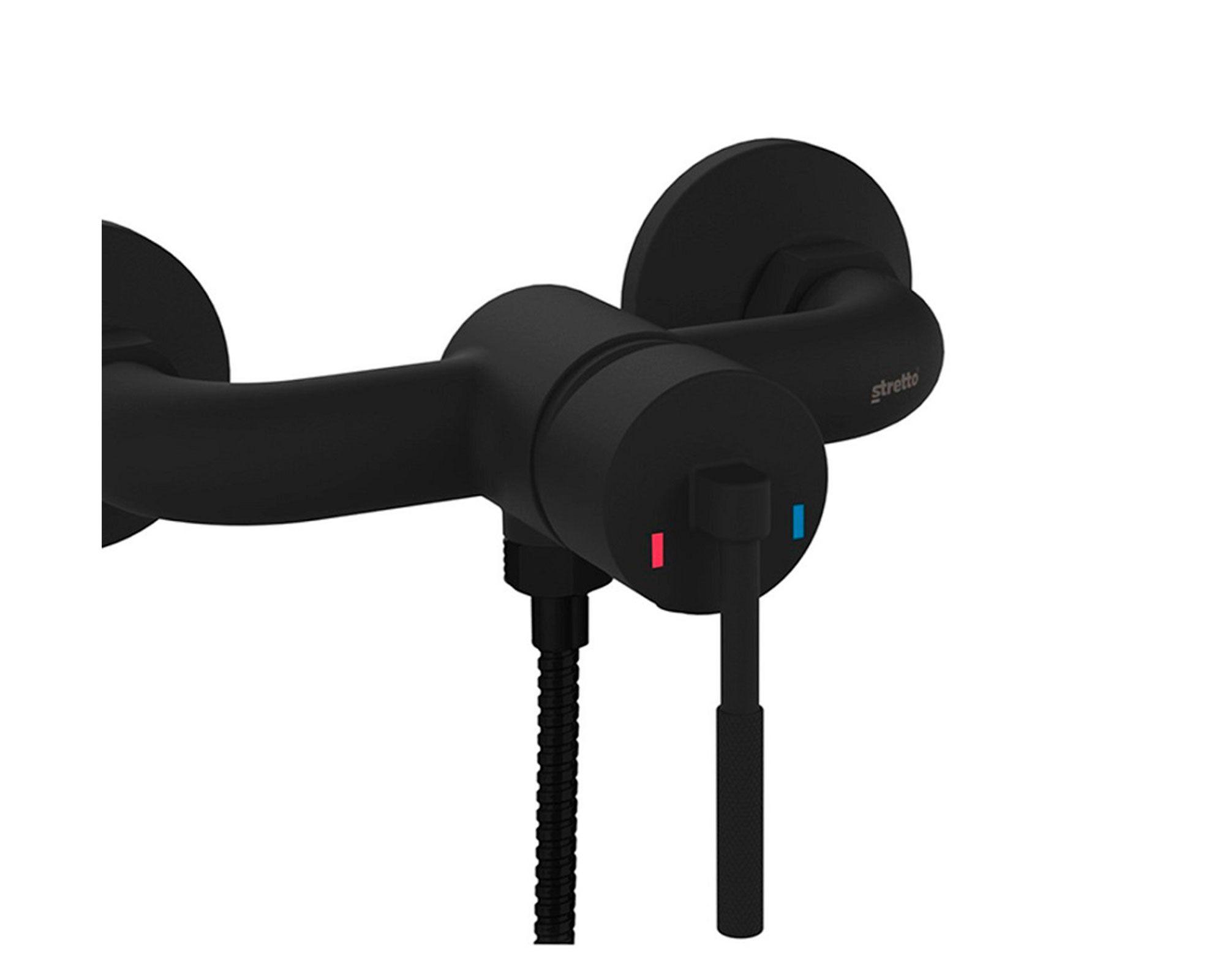 Monomando ducha Amalfi Negro Mate-1