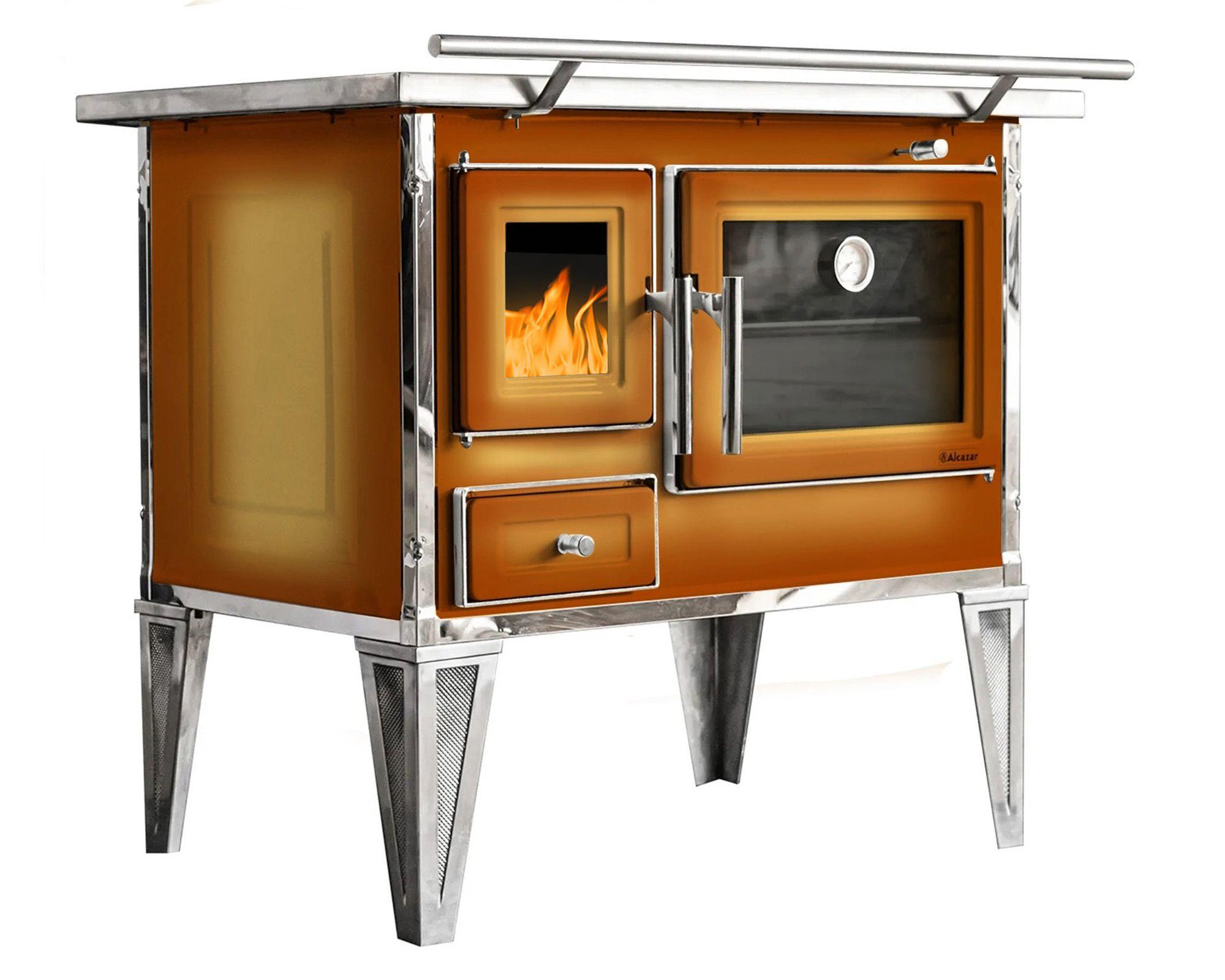 Cocina a leña Calbuco L90 difumada café-0