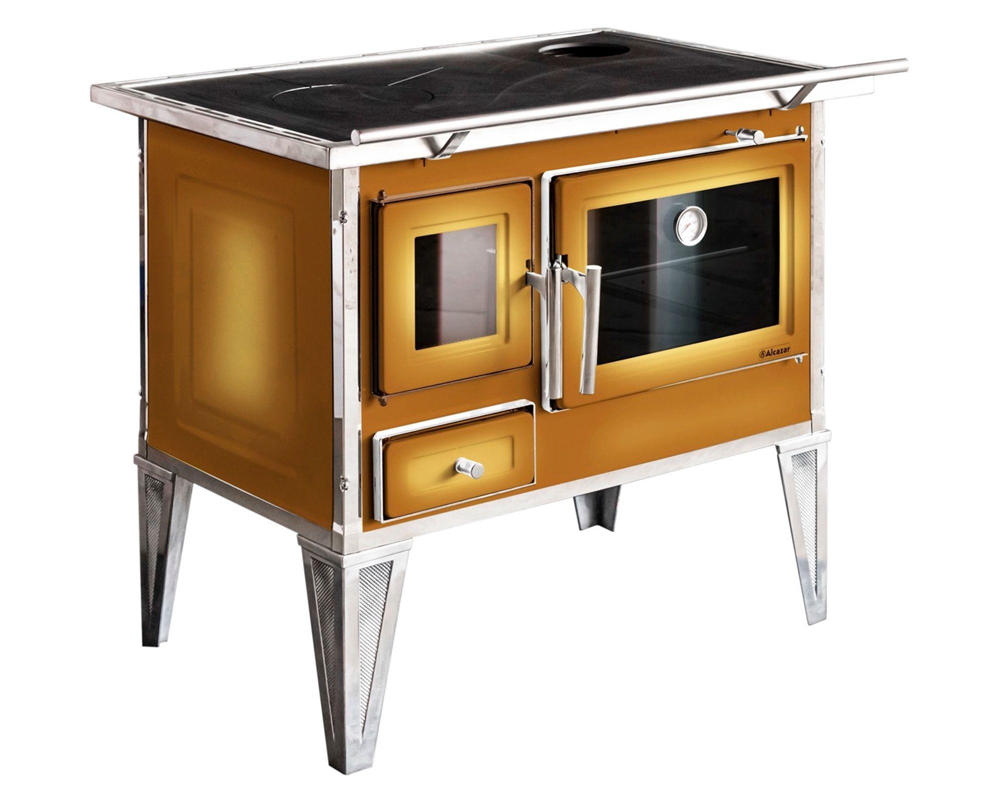 Cocina a leña Calbuco L90 difumada café-1