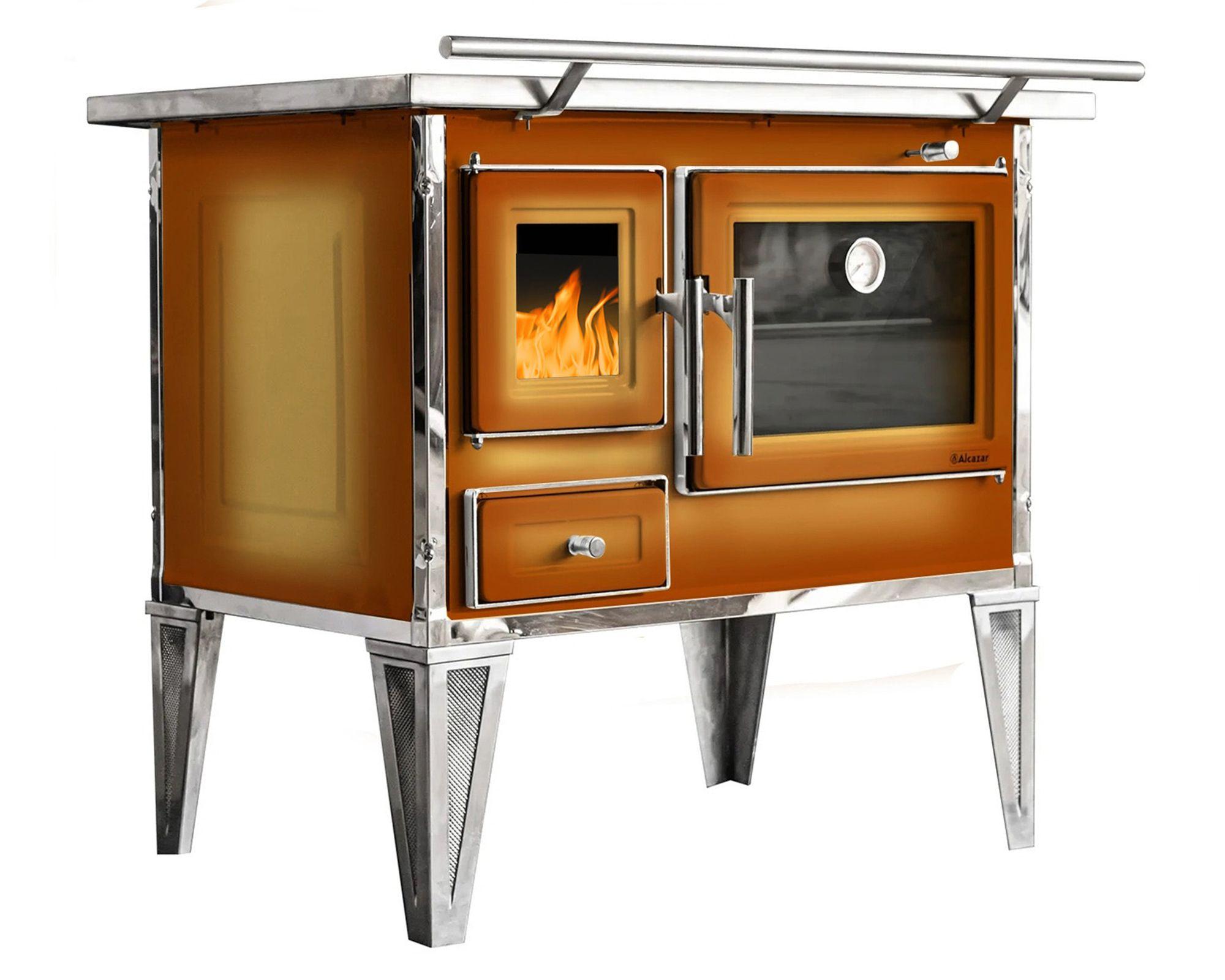 Cocina a leña Calbuco L80 difumada café-0
