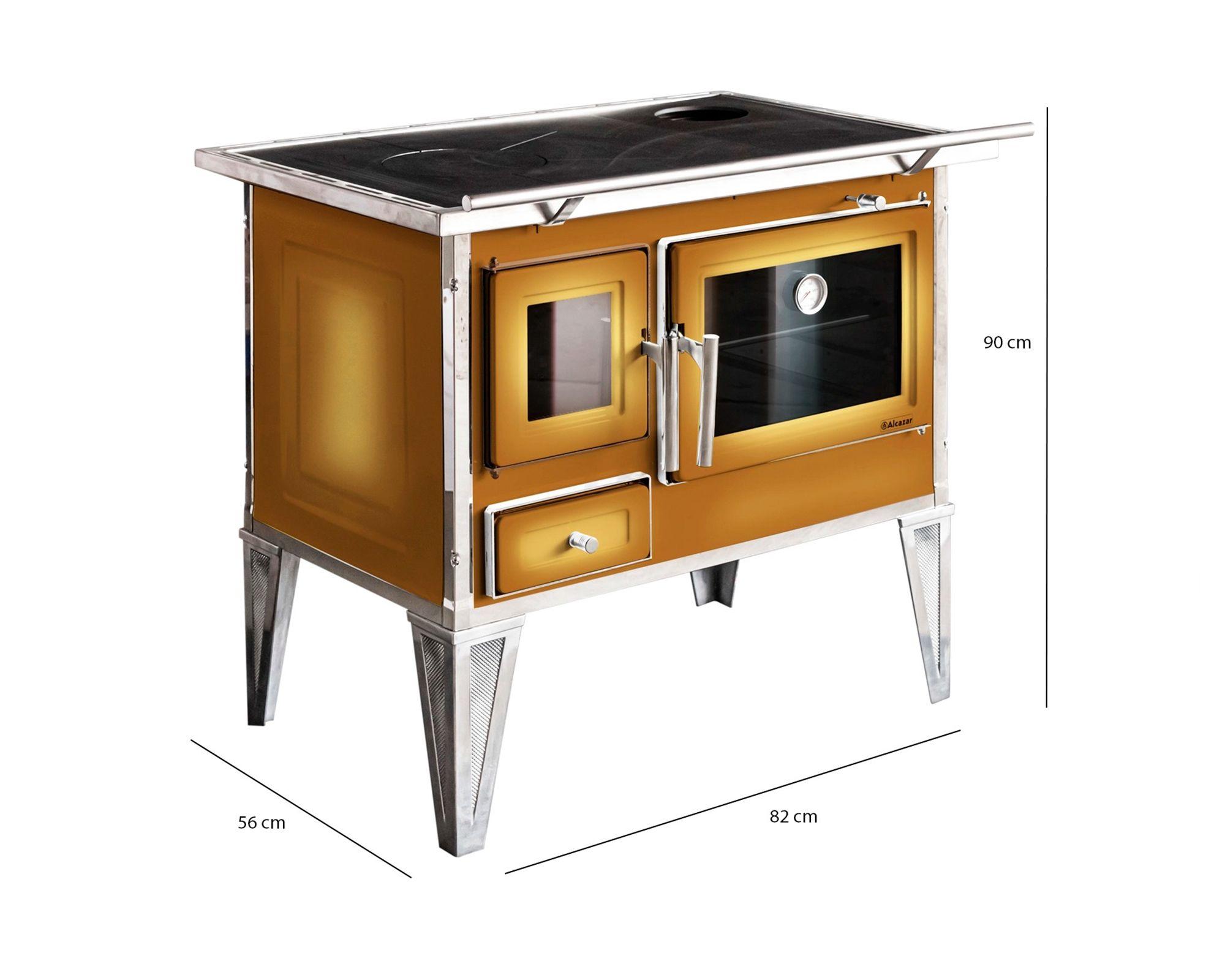 Cocina a leña Calbuco L80 difumada café-2