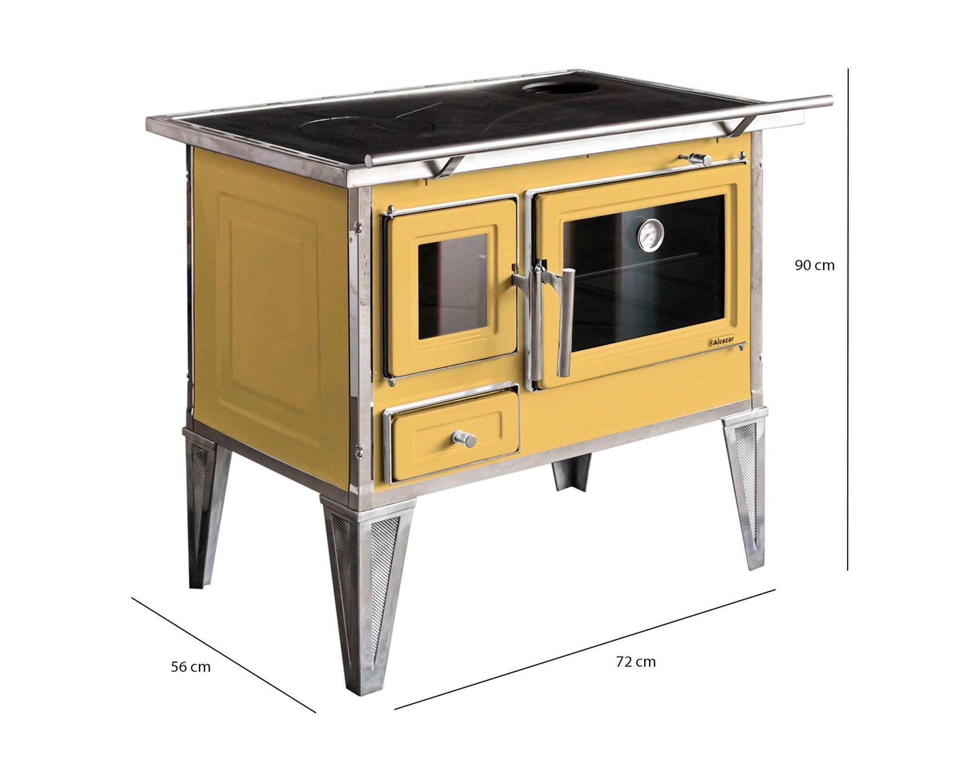 Cocina leña Calbuco L70 amarillo-2