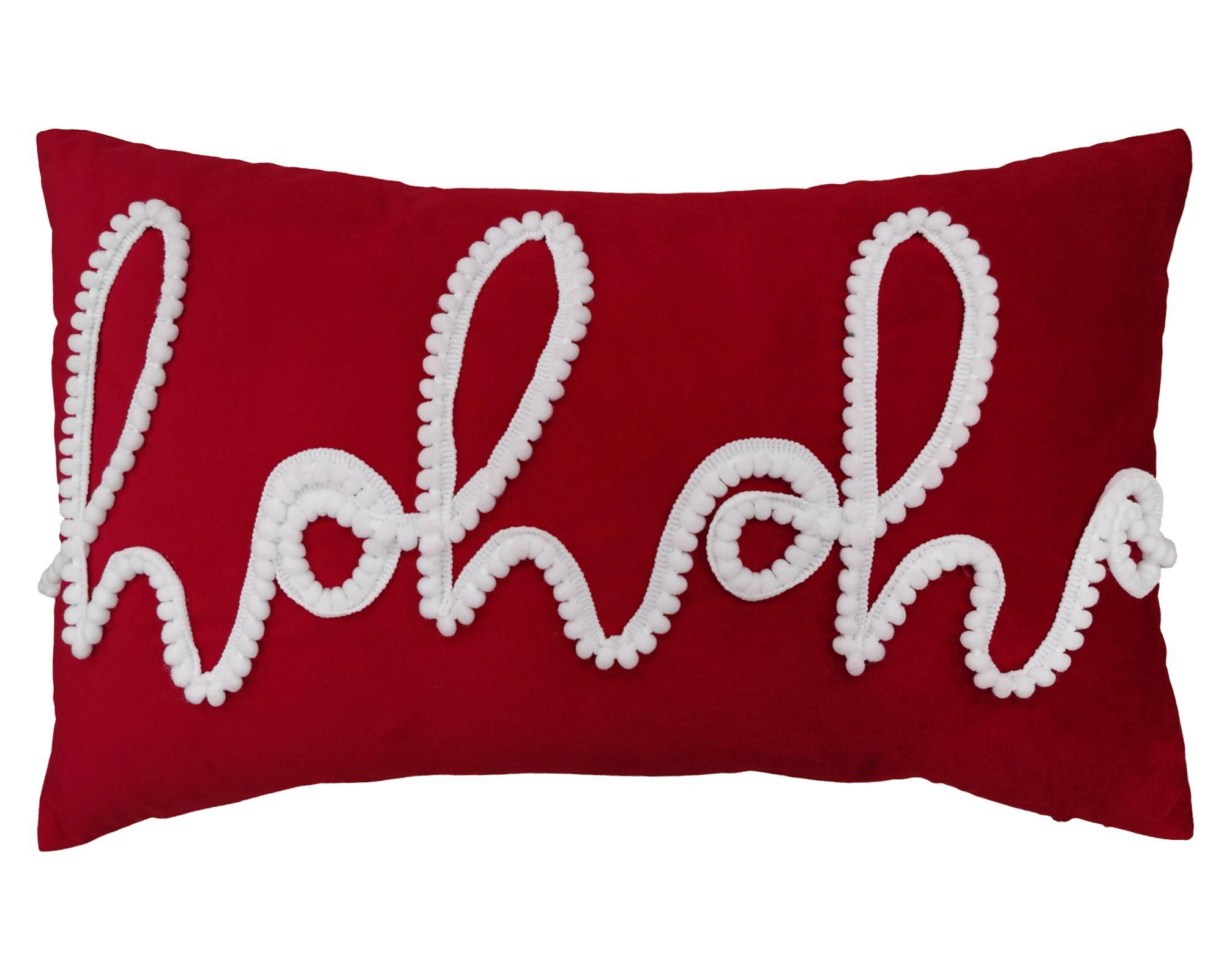 Cojín HoHoHo rojo 30x50 cm-0