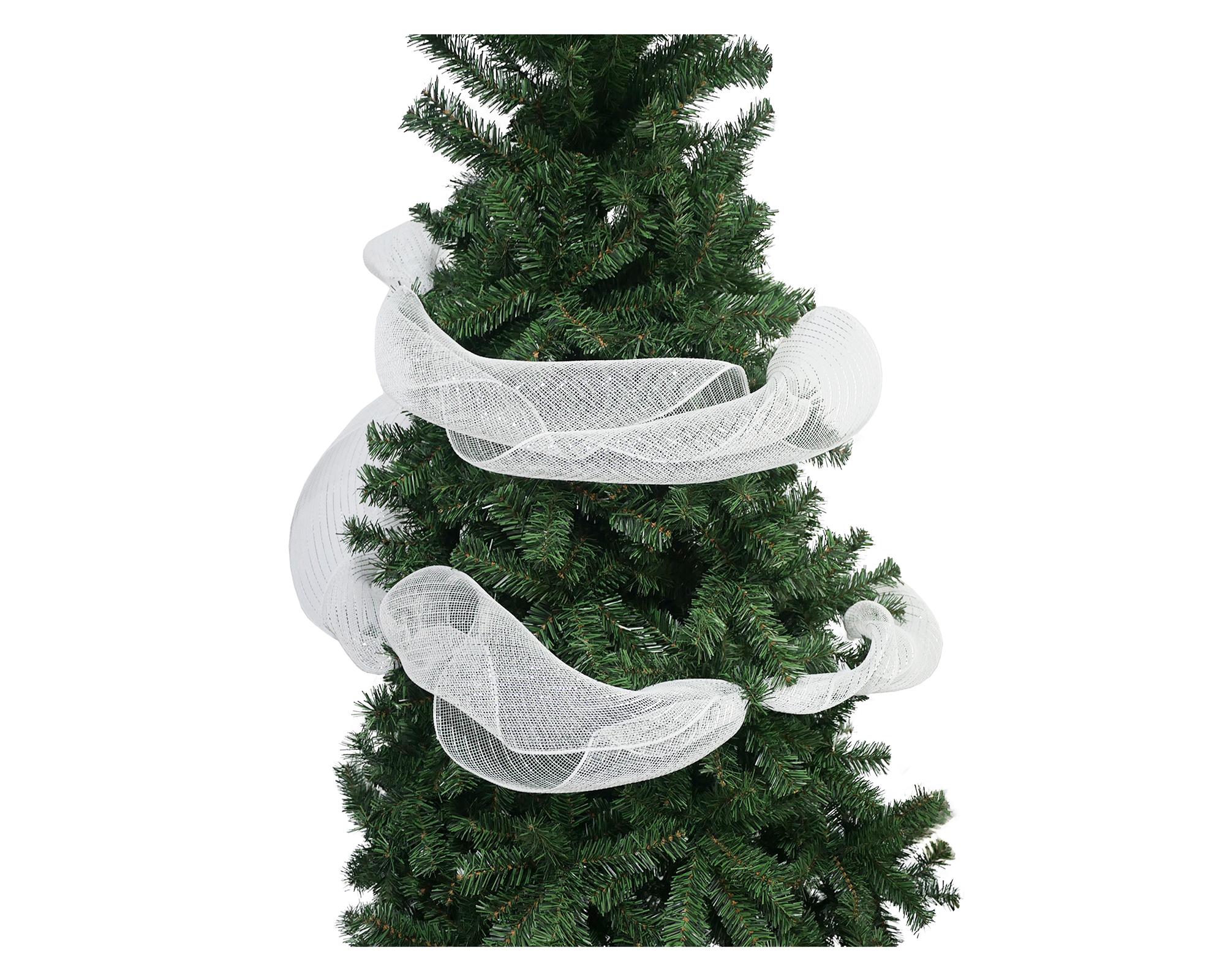 Malla decorativa navidad blanco-2