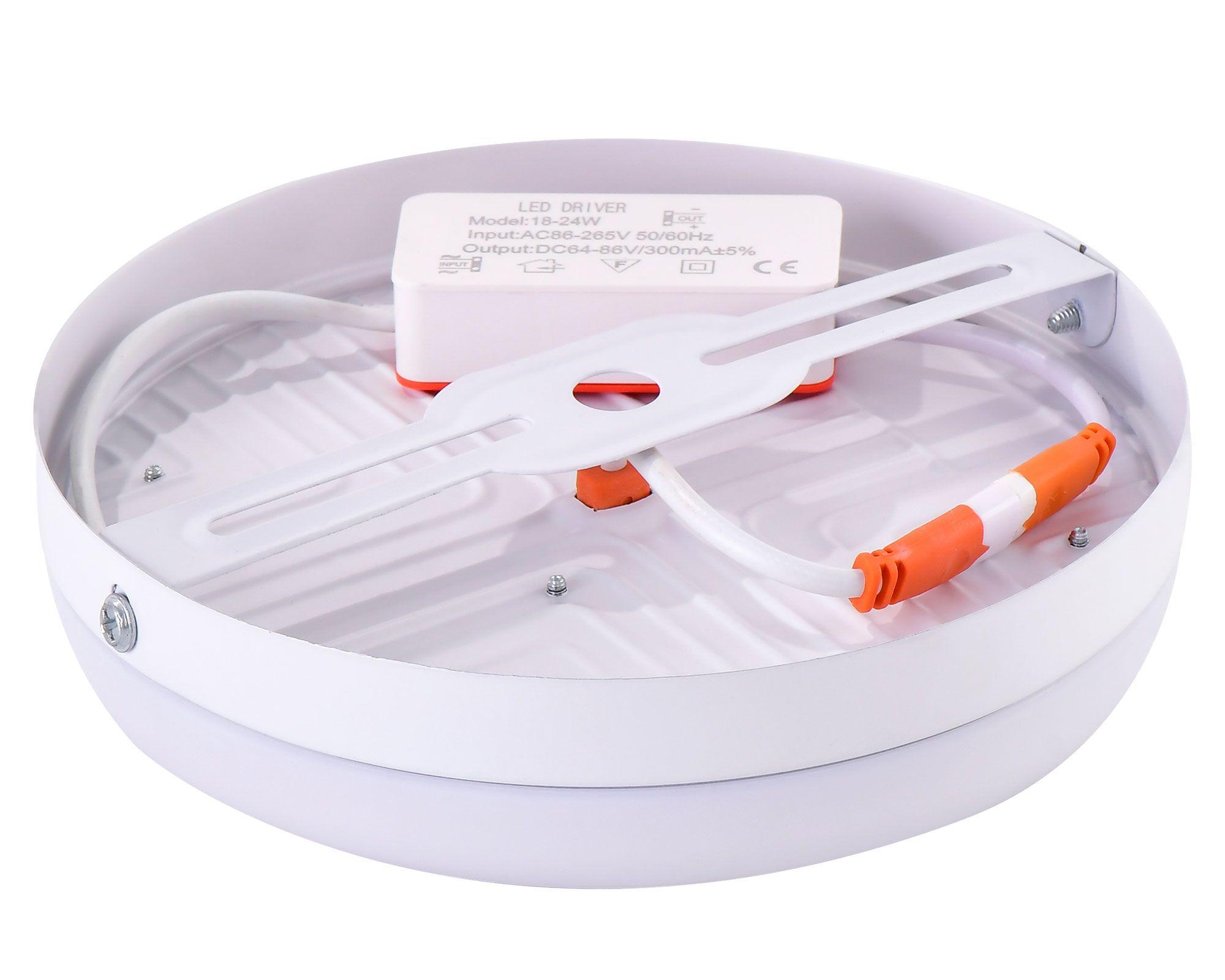 Foco LED sobrepuesto 24 W 1 luz cálida blanco-2