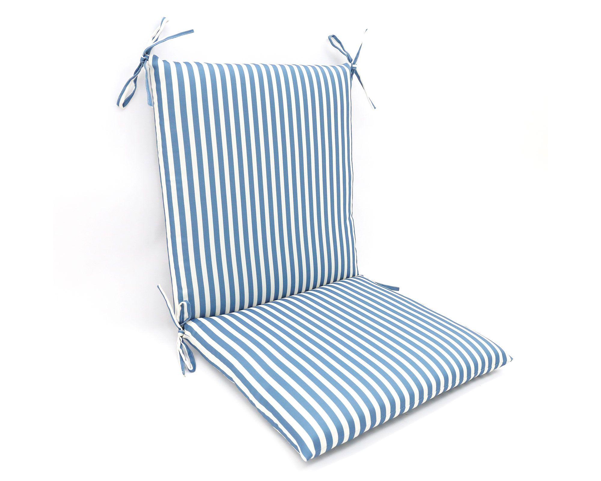 Cojín asiento/respaldo Líneas azul-2