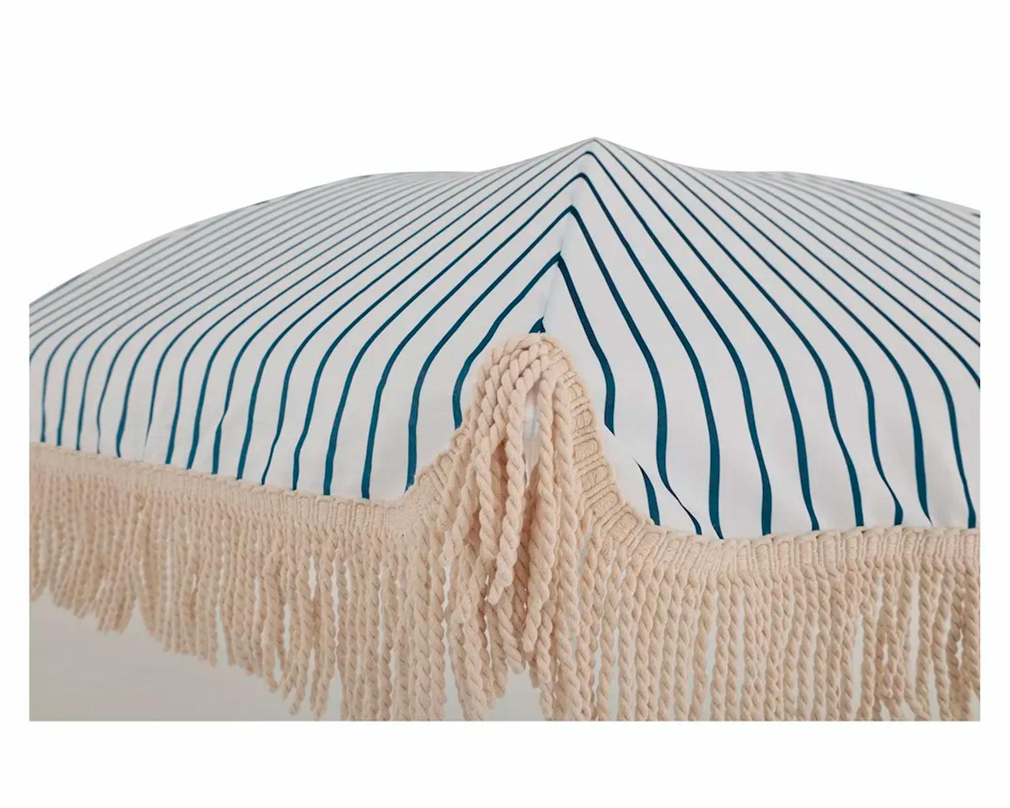 Quitasol playa Boho chic azul/blanco 220 cm-1