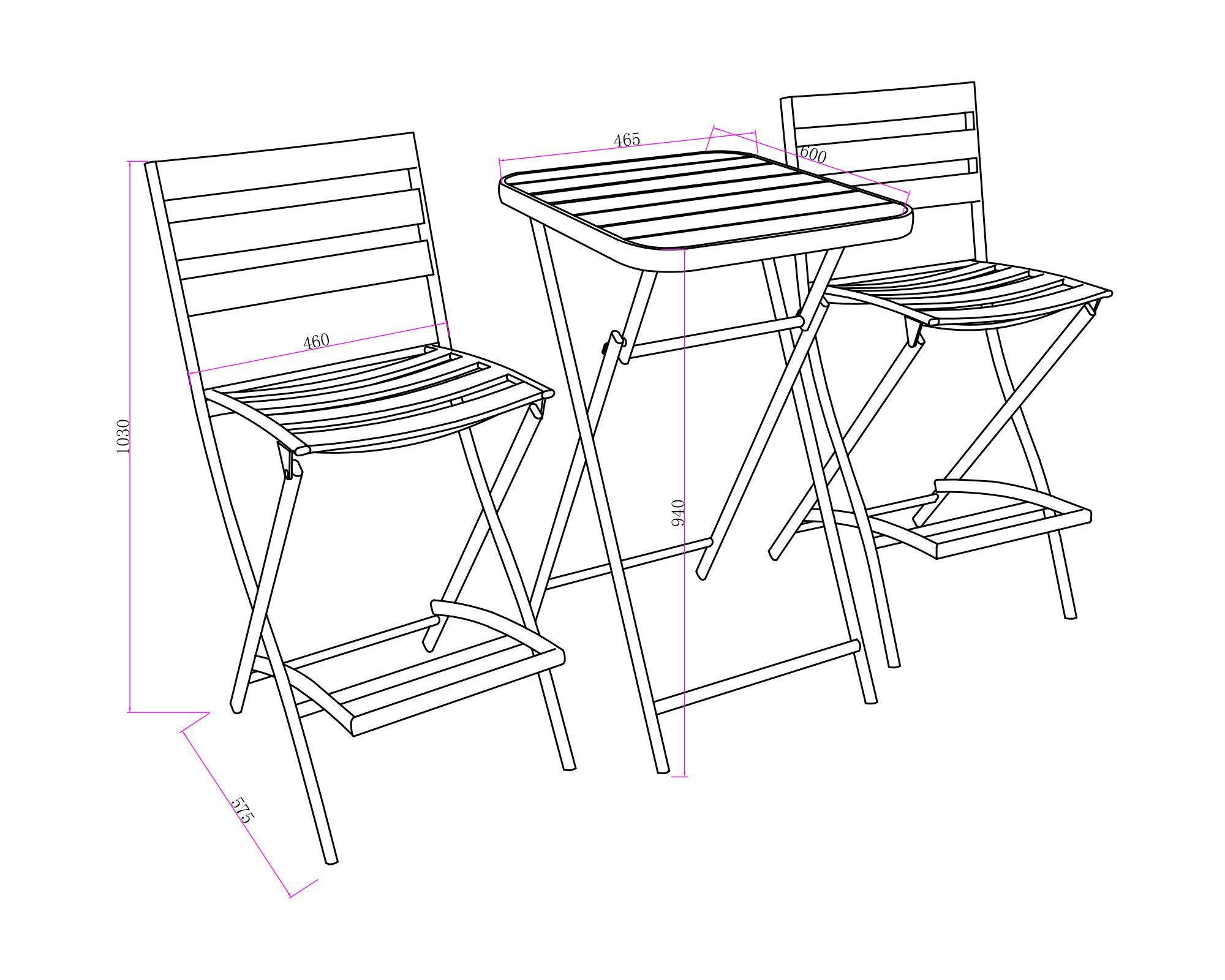 Set bistró Caño alto 2 personas-3