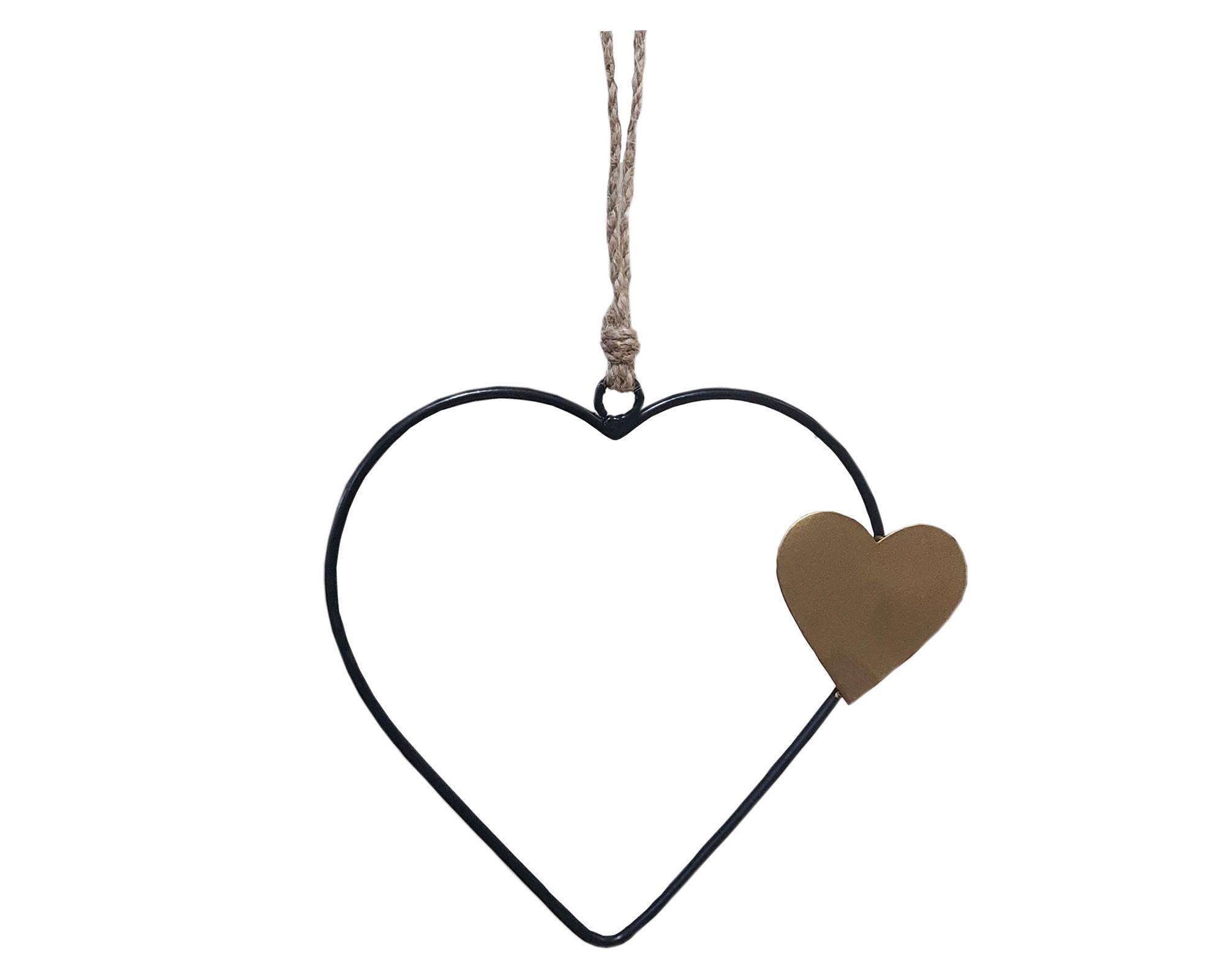 Colgante decorativo Corazón doble Indi-0