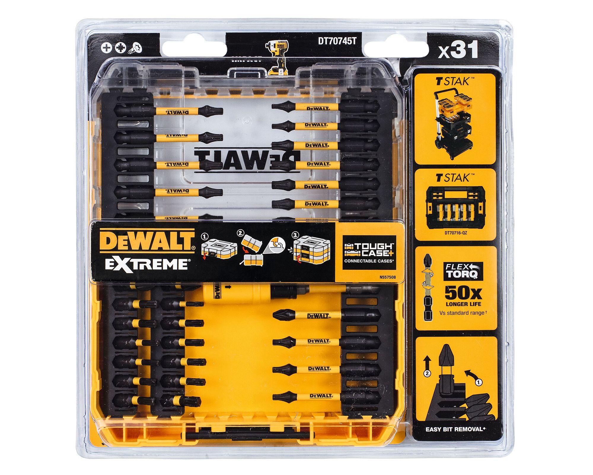 Set atornillar 31 piezas FlexTorq DT70745T-QZ-2