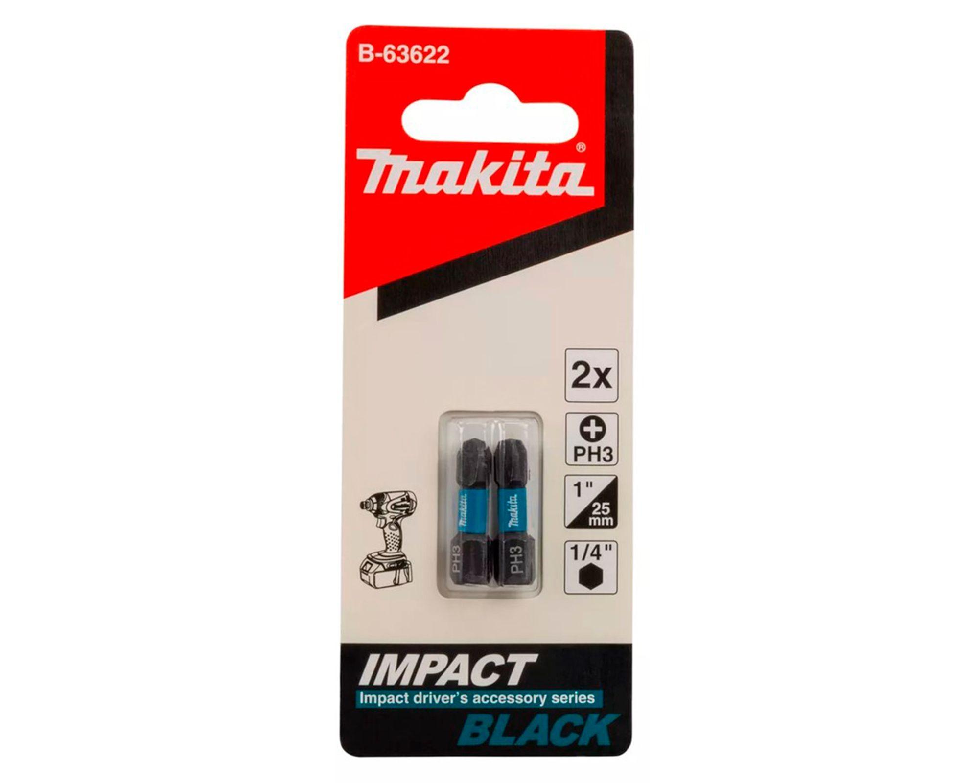 Punta Impact Black PH3 25 mm 2 un-1