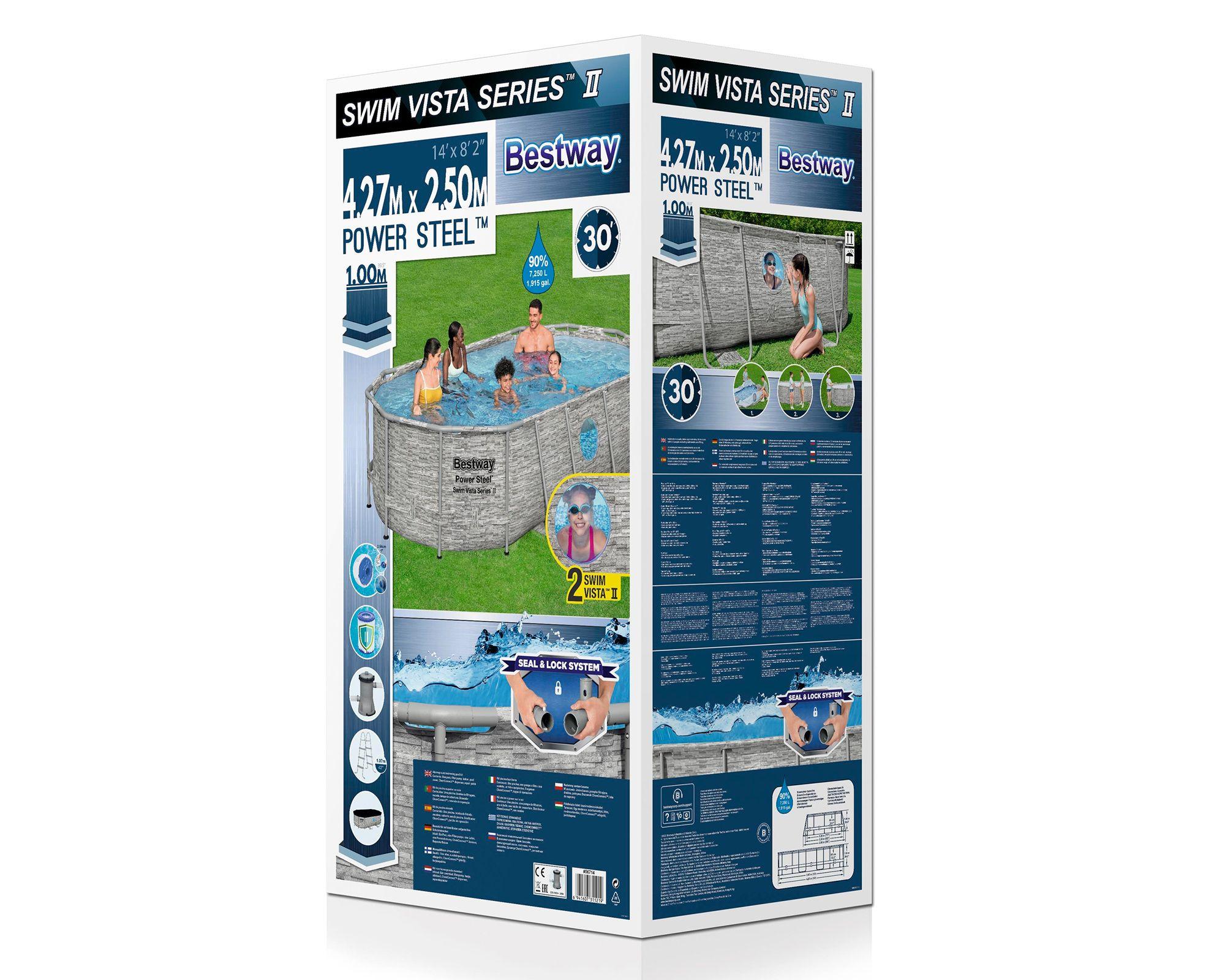 Piscina ovalada 7250 L-1