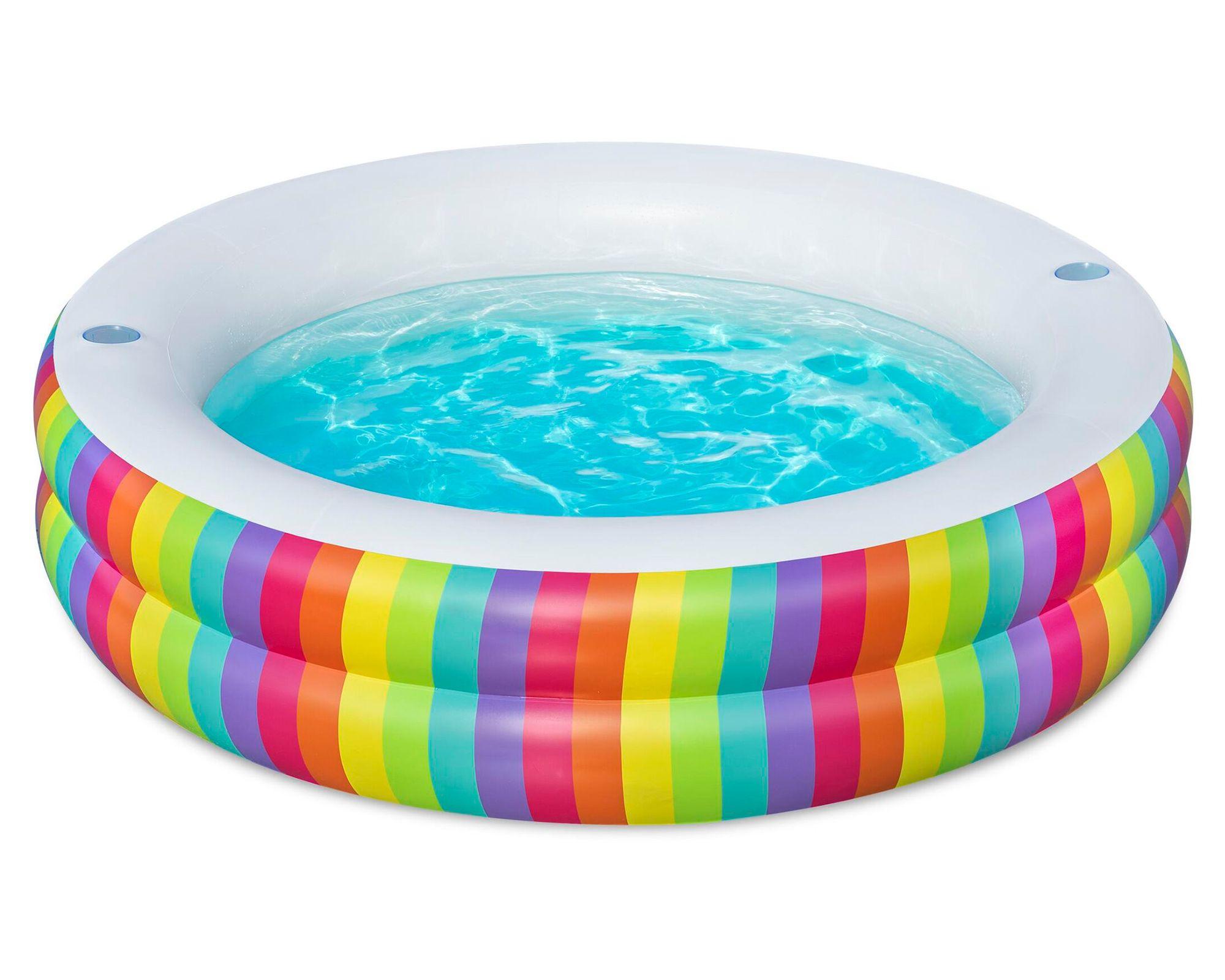 Piscina inflable Arcoíris 632 L 206x206x51 cm-0