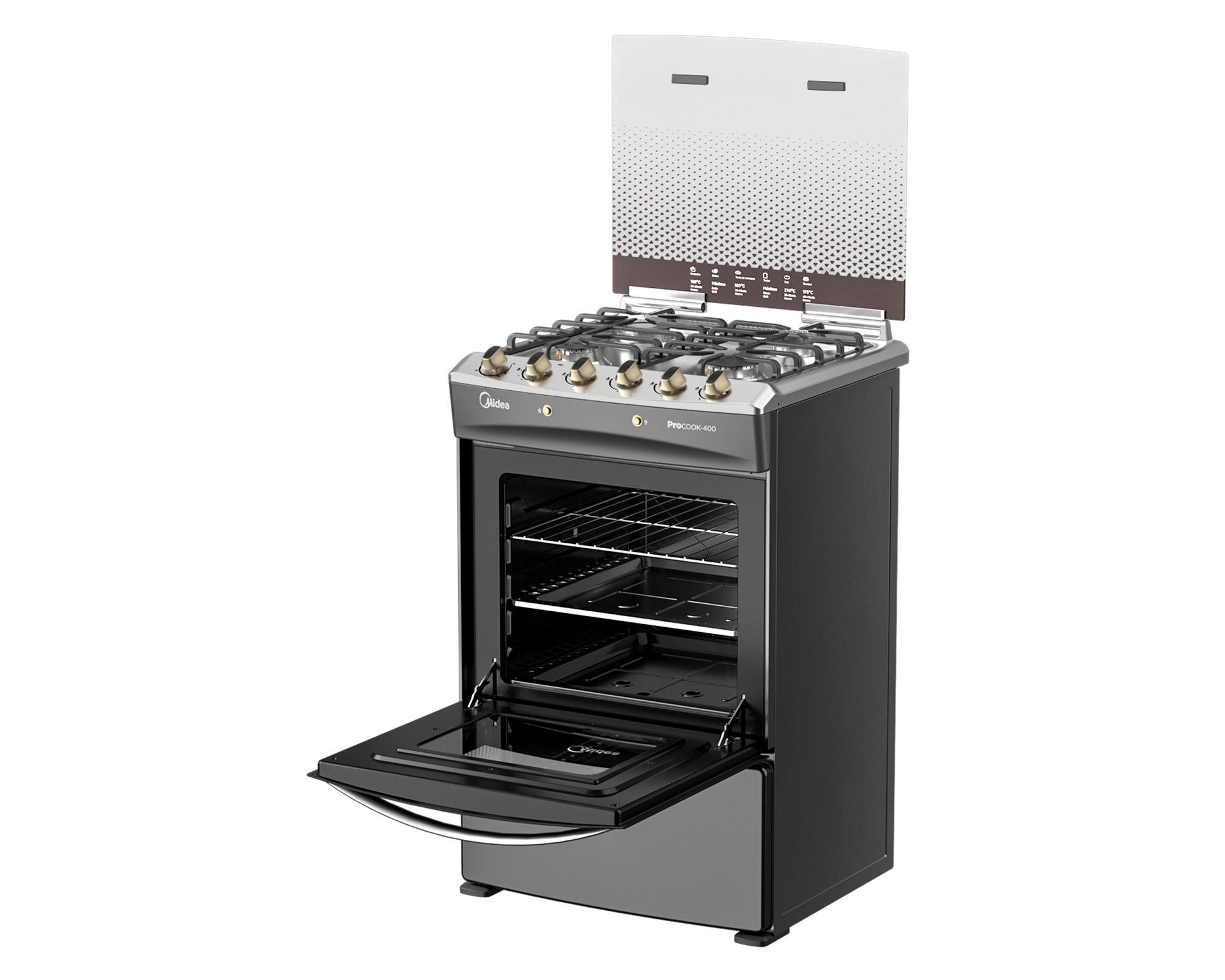 Cocina a gas MCG-4QPI24NSCG 4 quemadores carbon grey-2