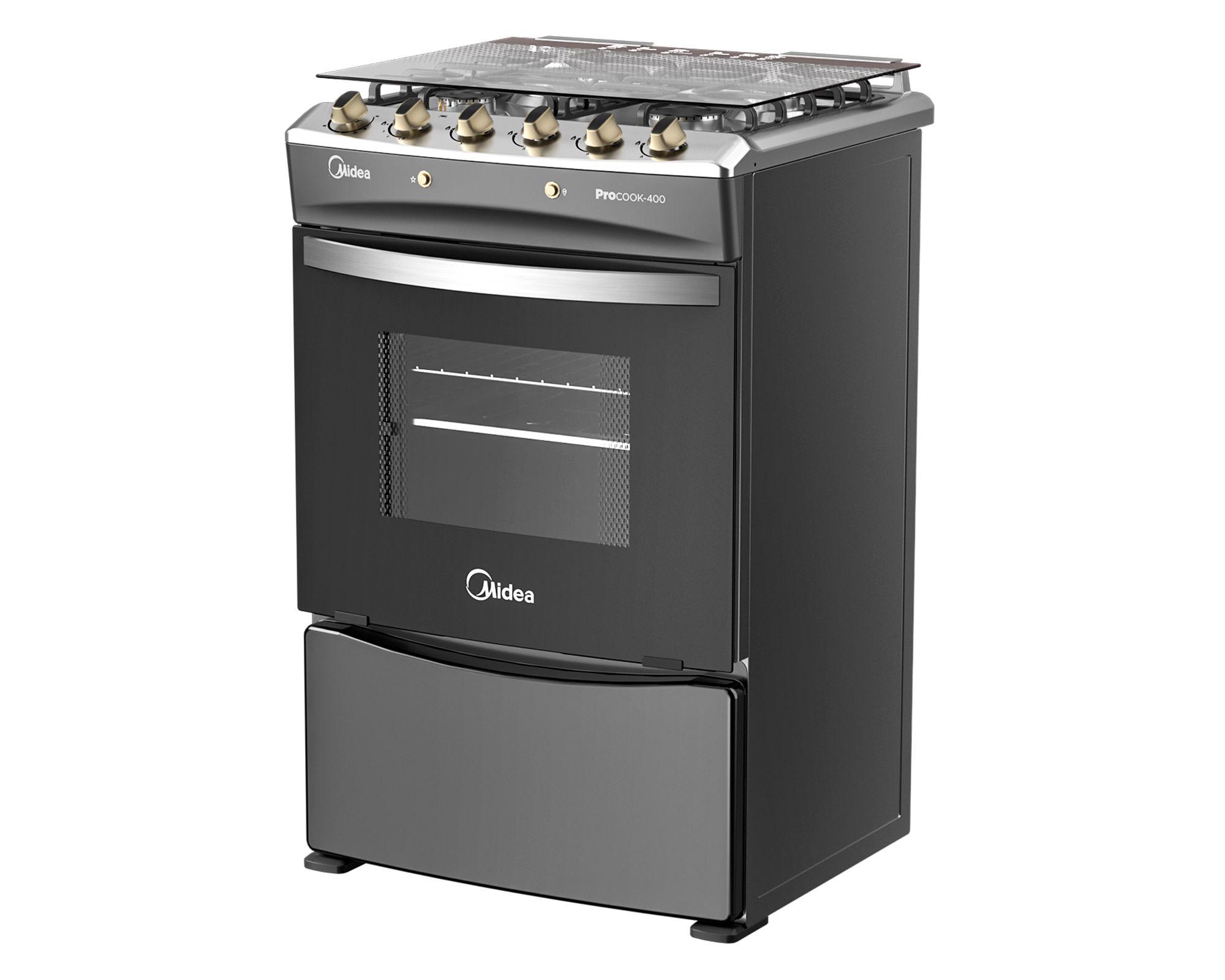 Cocina a gas MCG-4QPI24NSCG 4 quemadores carbon grey-1
